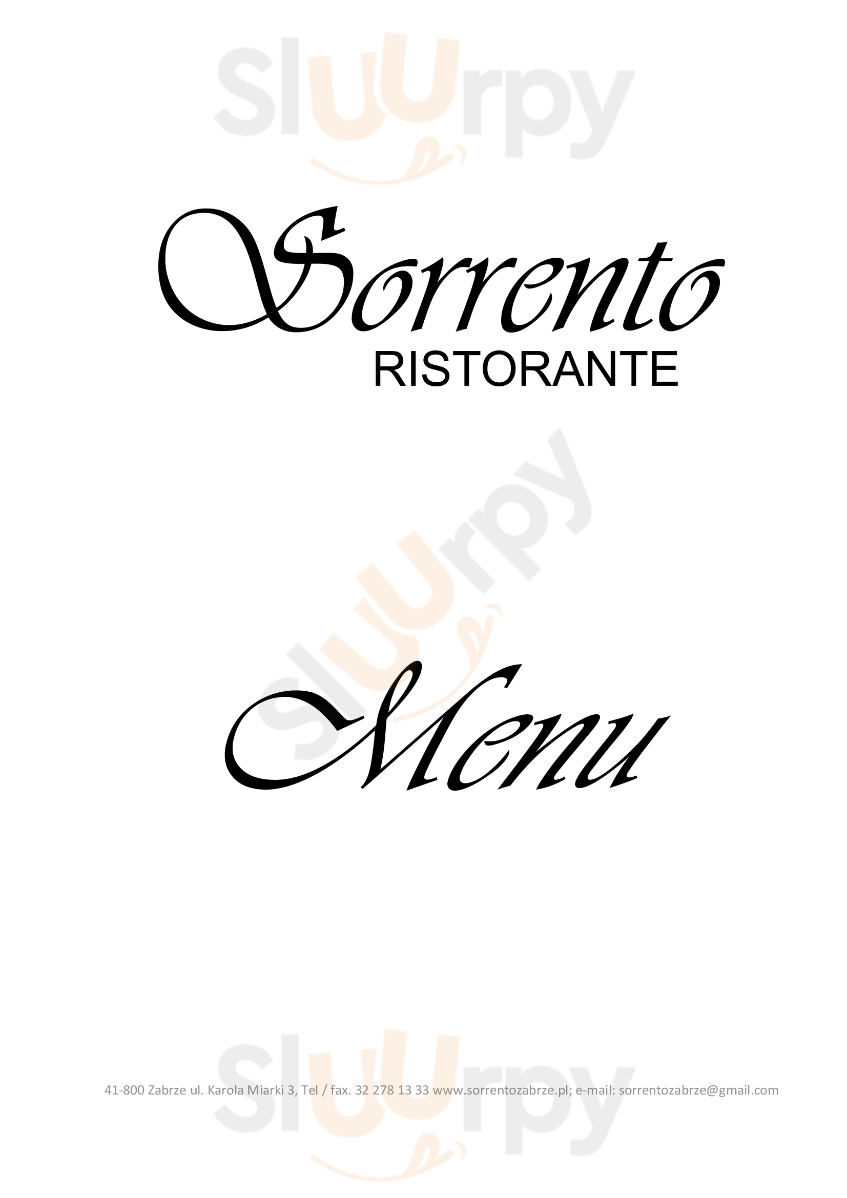 Restauracja Ristorante Sorrento Zabrze Menu - 1
