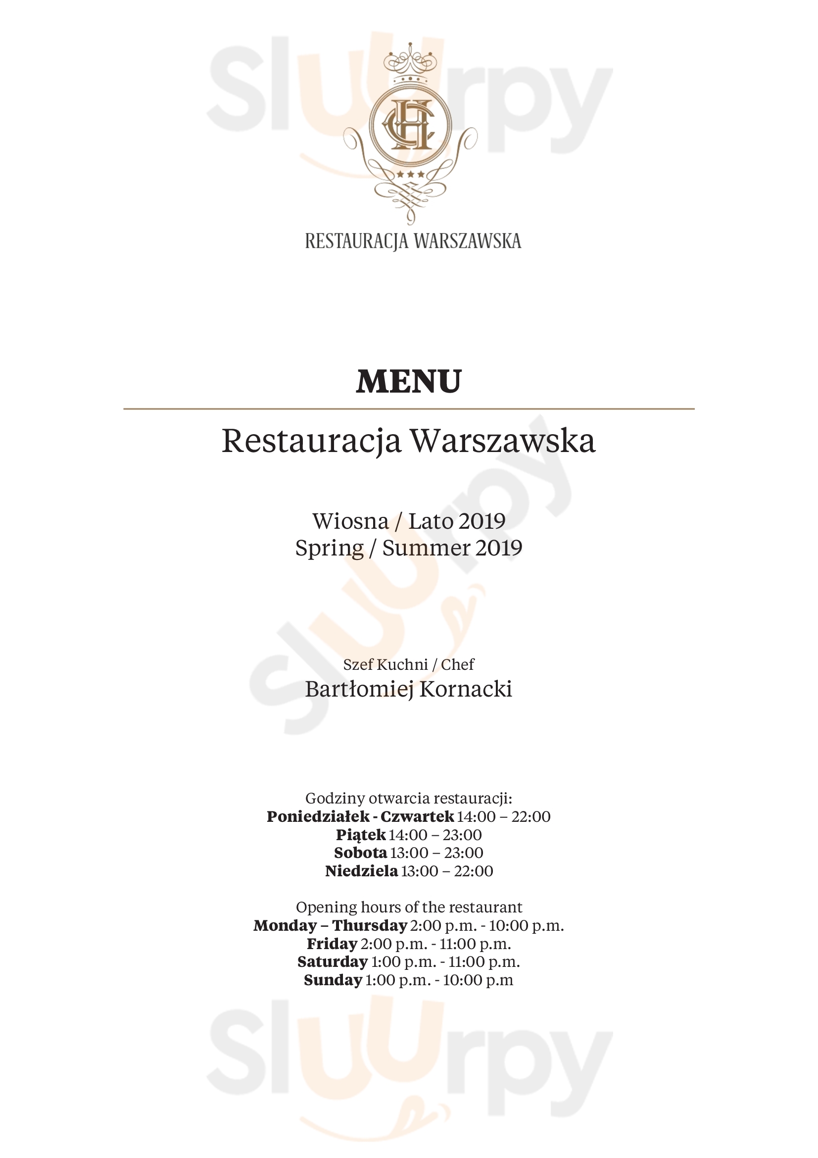 Restauracja Warszawska Sosnowiec Menu - 1
