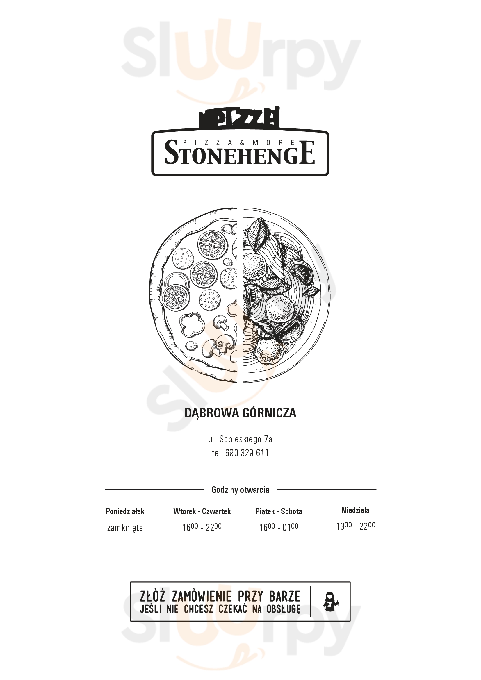 Stonehenge Dąbrowa Górnicza Menu - 1