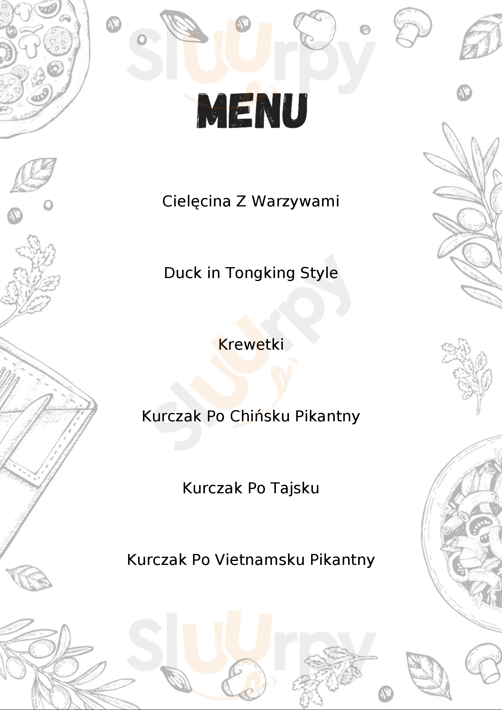 A Dong Poczesna Menu - 1