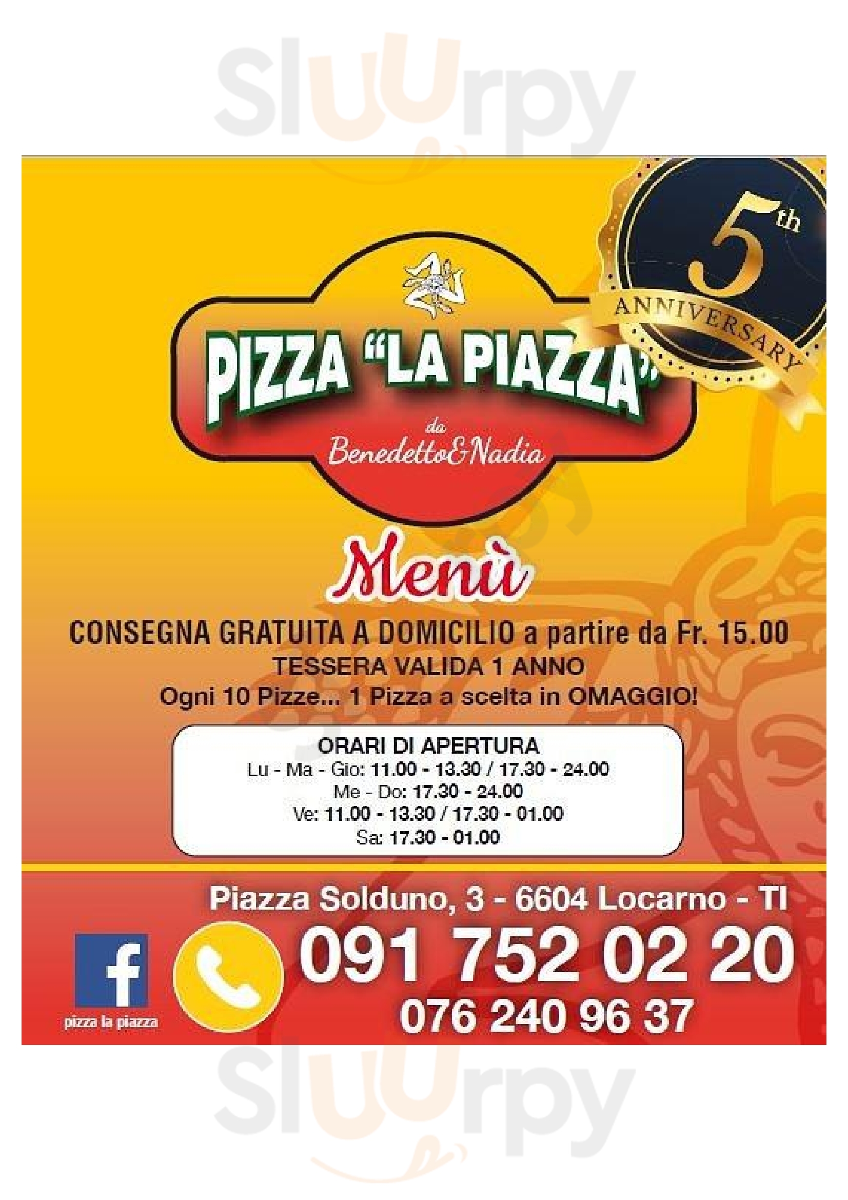 Pizza La Piazza Locarno Menu - 1