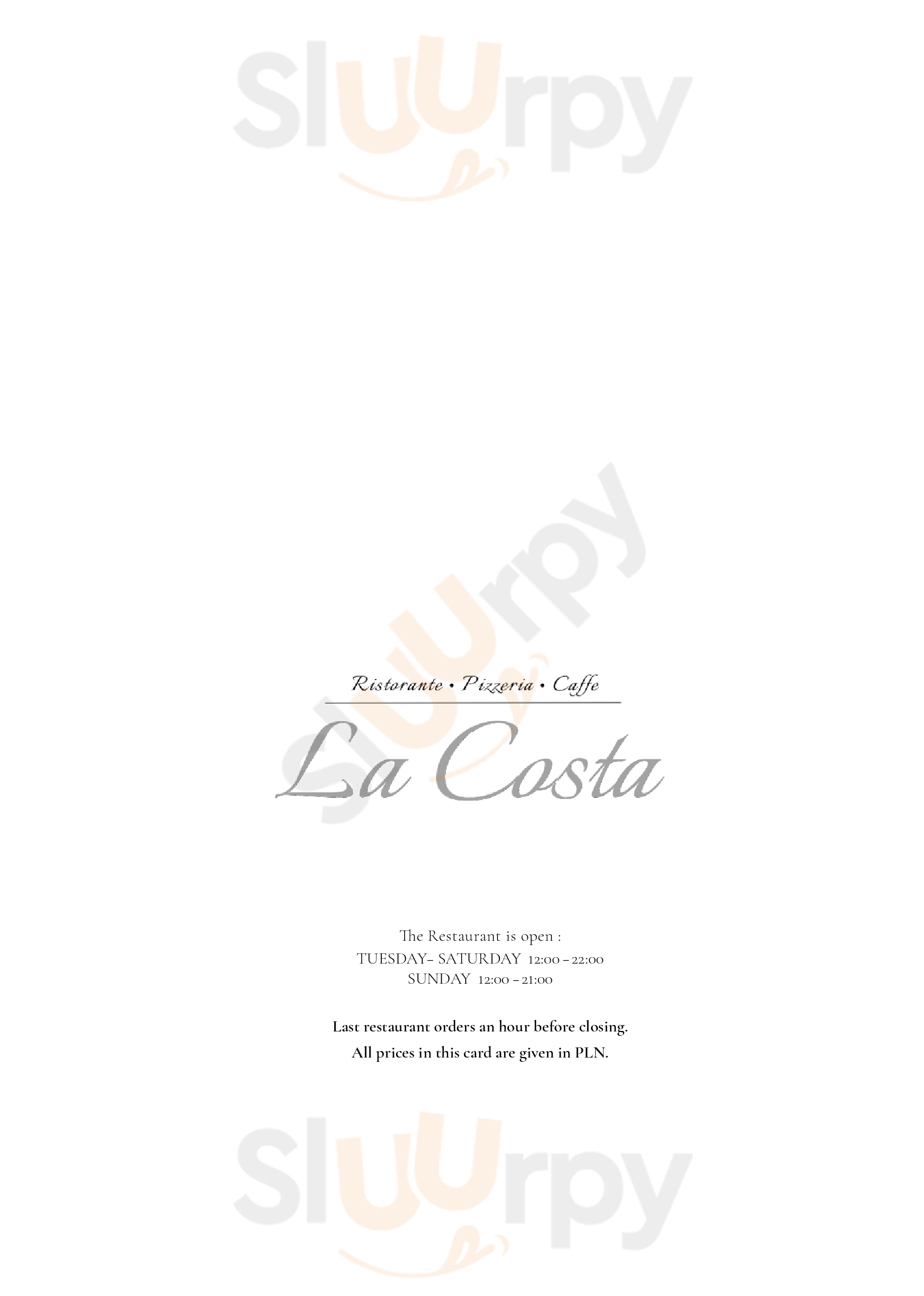 La Costa Przemyśl Menu - 1