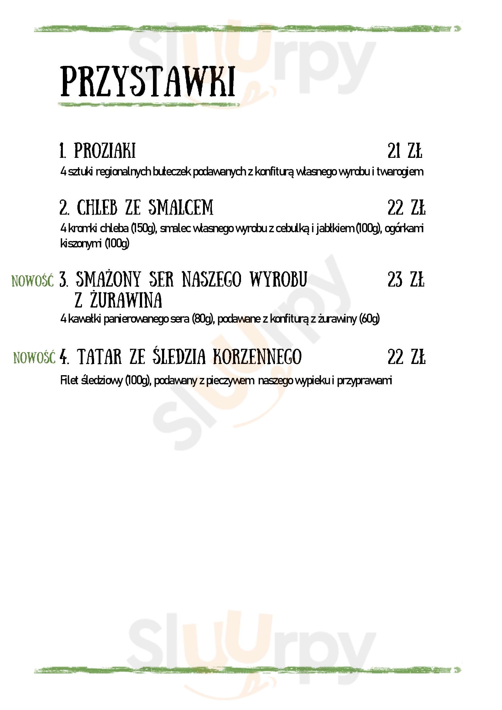 Karczma U Garncarzy Medynia Głogowska Menu - 1