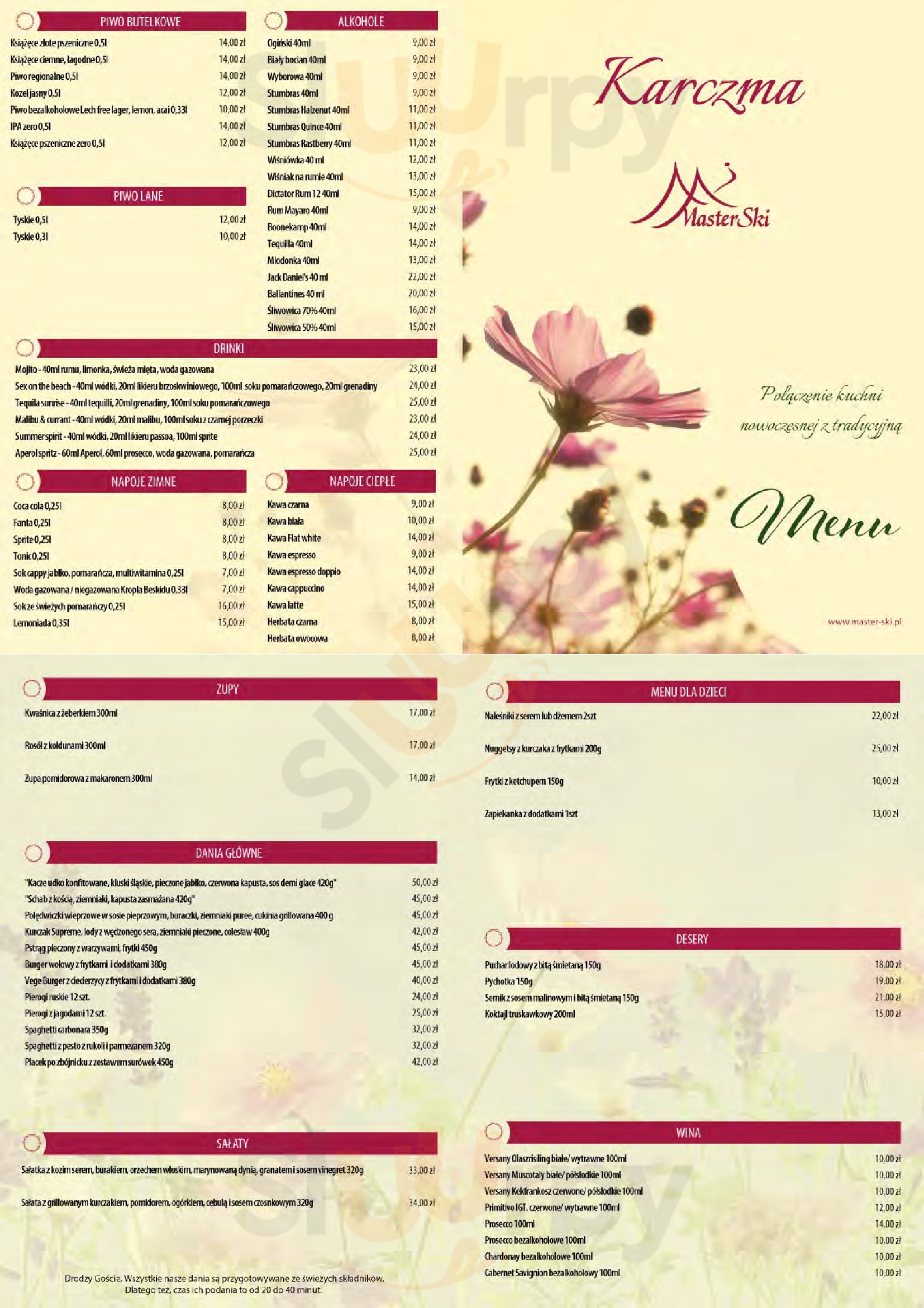 Master-ski Karczma Tylicz Menu - 1