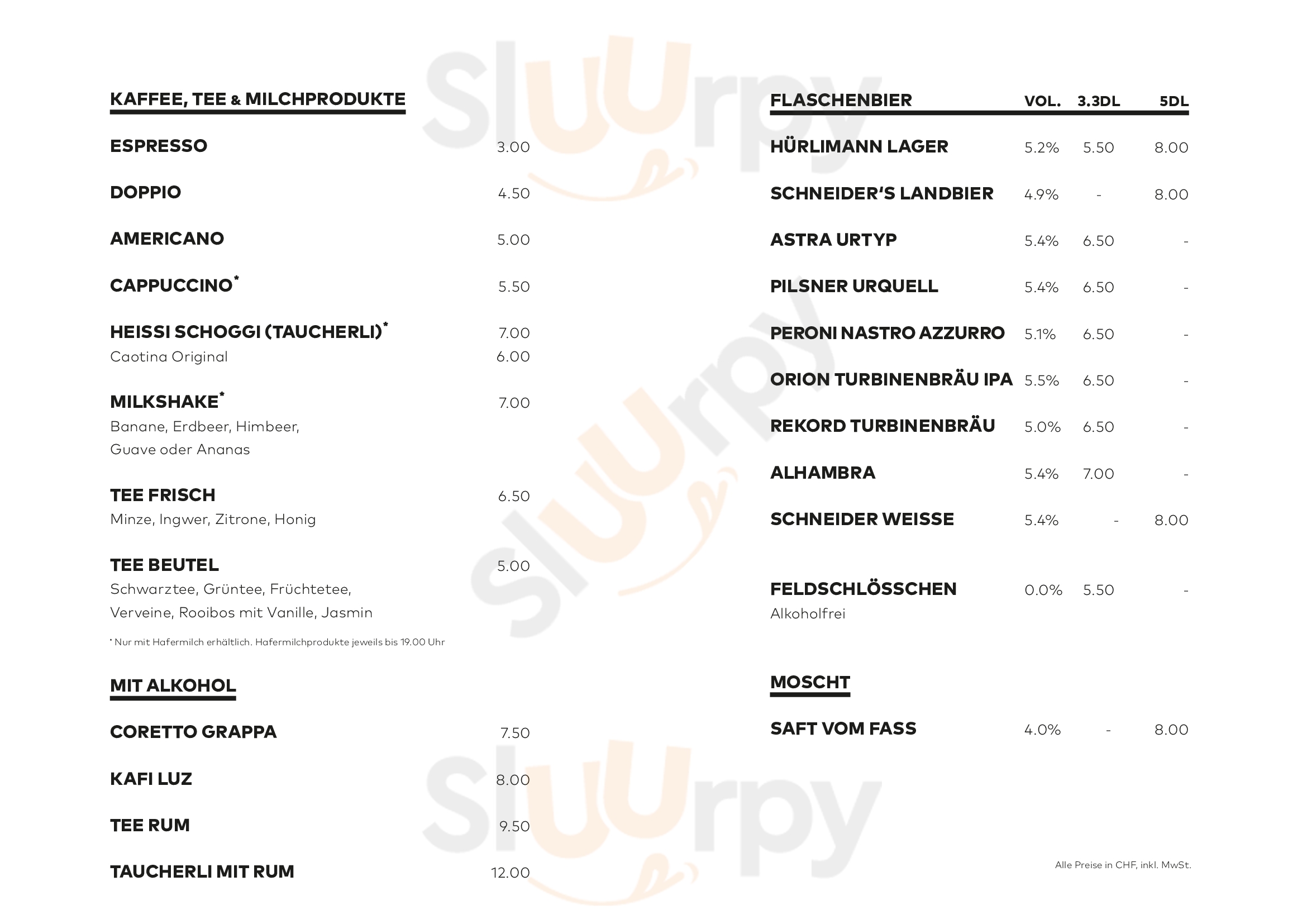 Kon-tiki Zürich Menu - 1