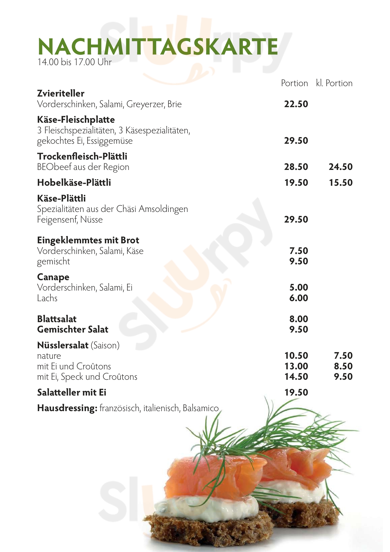 Rossli Durrenast Thun Menu - 1