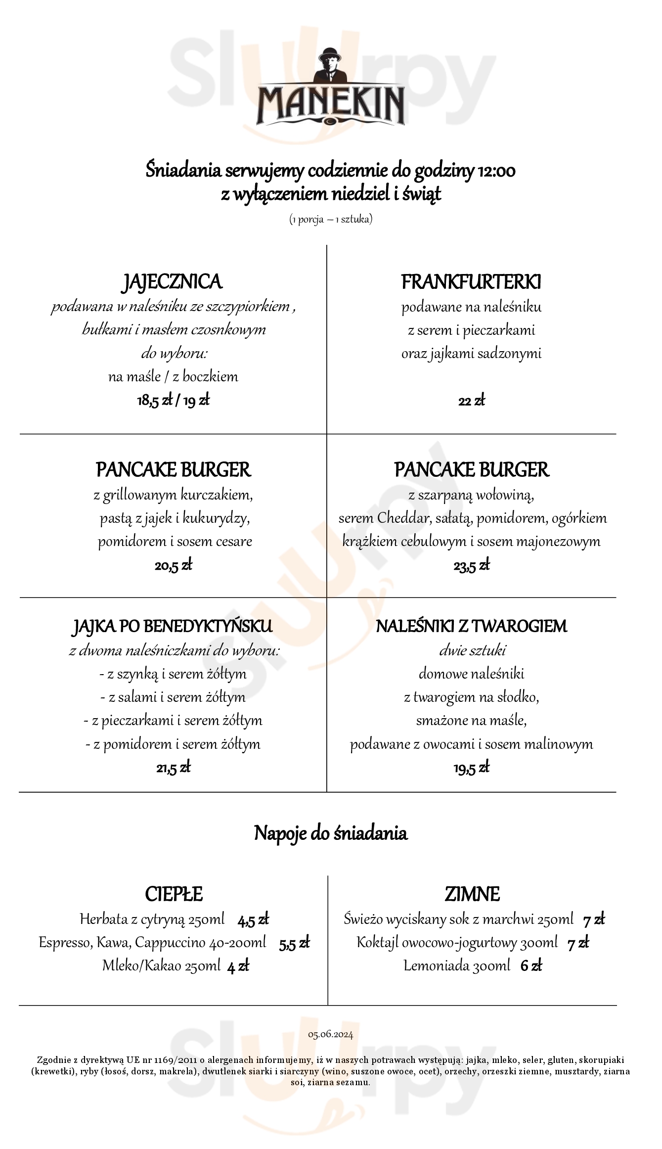 Manekin Bydgoszcz Menu - 1