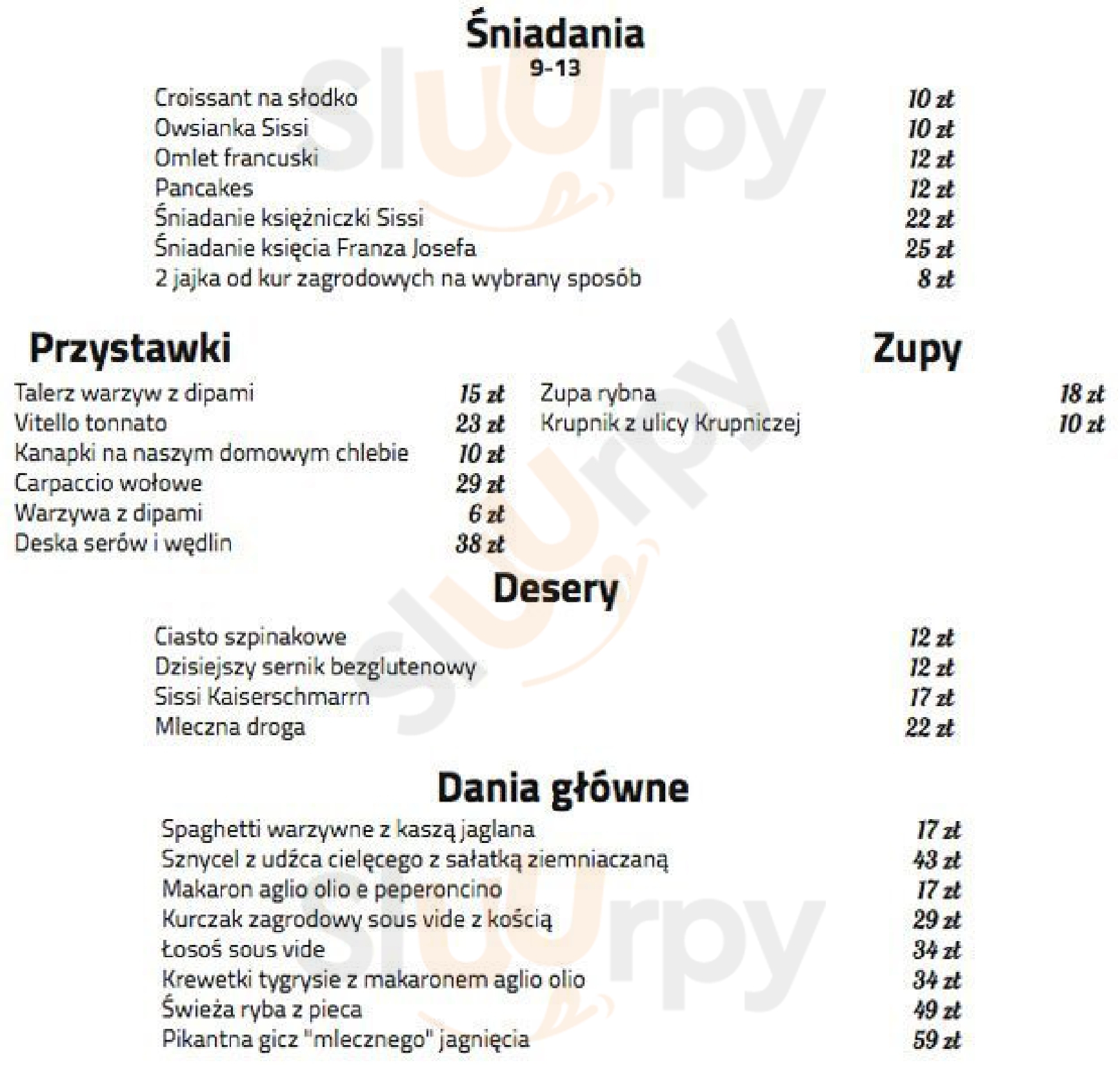 Sissi Restaurant & Wine Kraków Menu - 1