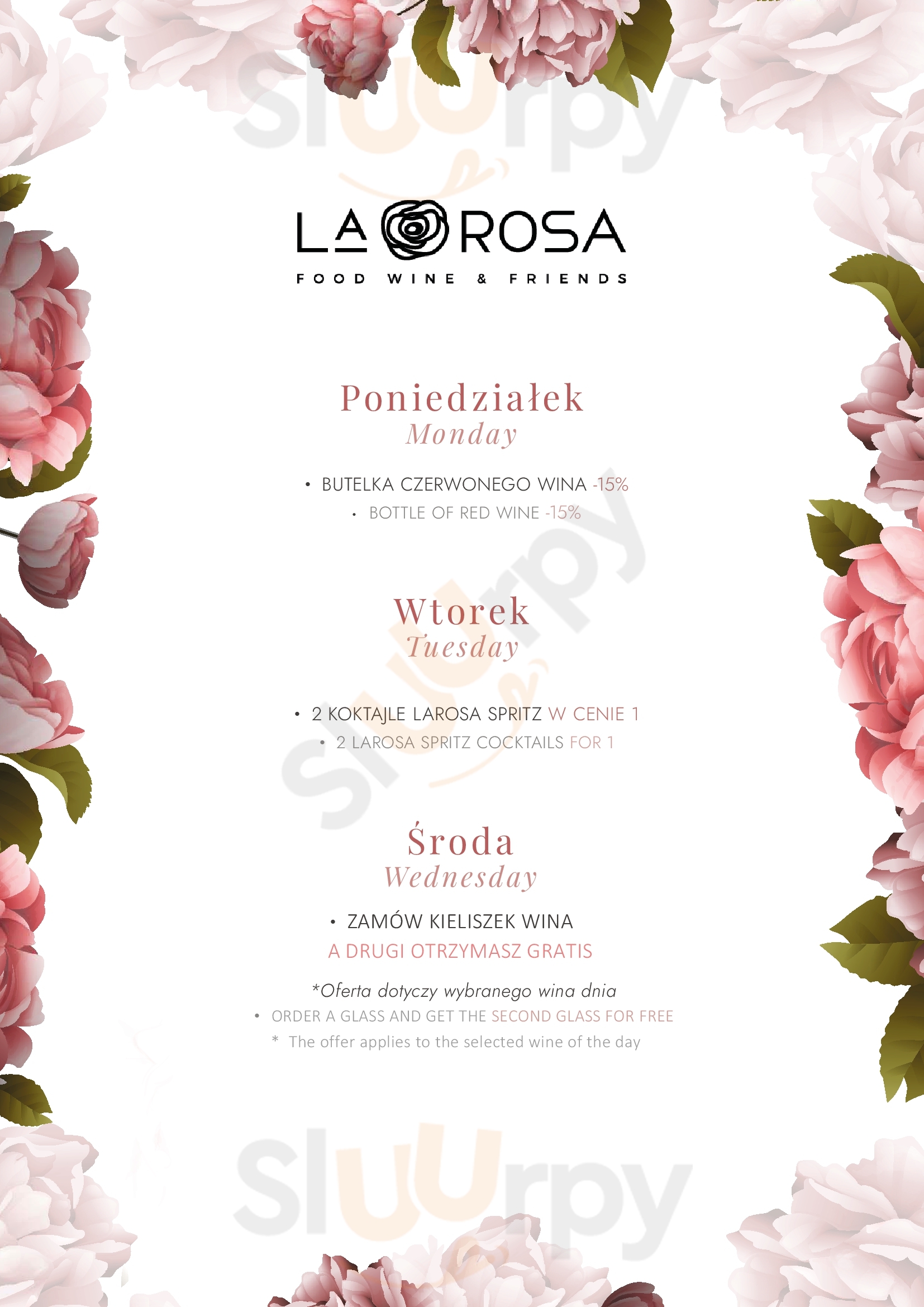 La Rosa Bydgoszcz Menu - 1