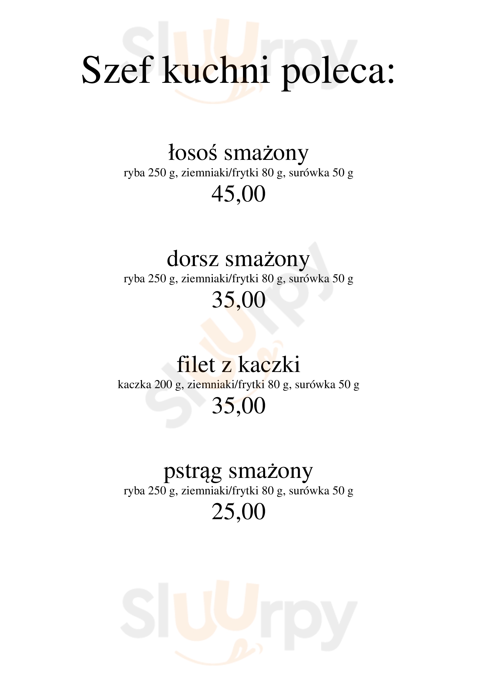 Jezioranka Zbiczno Menu - 1