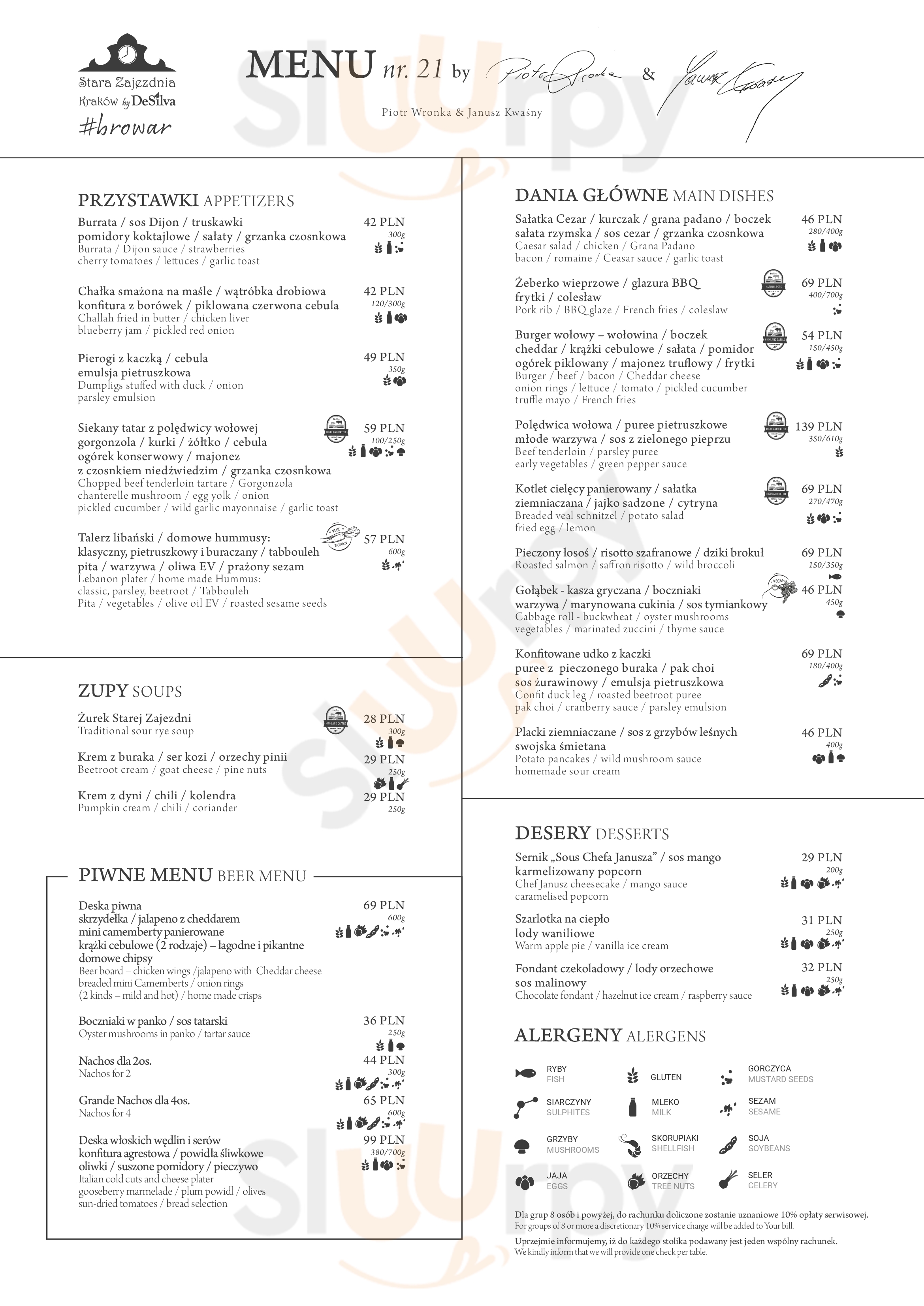 Stara Zajezdnia Krakow By Desilva Kraków Menu - 1