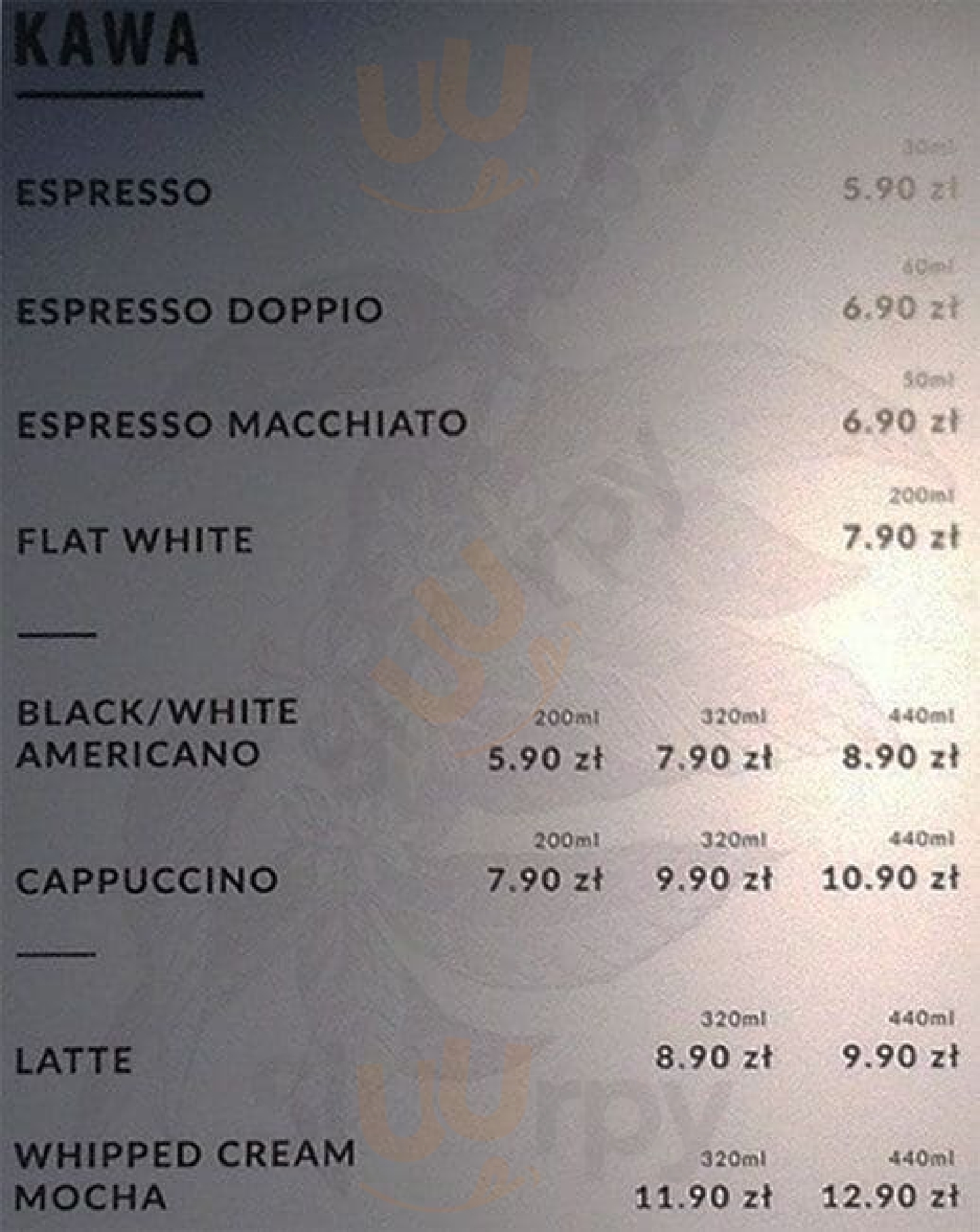 Columbus Coffee Kraków Menu - 1