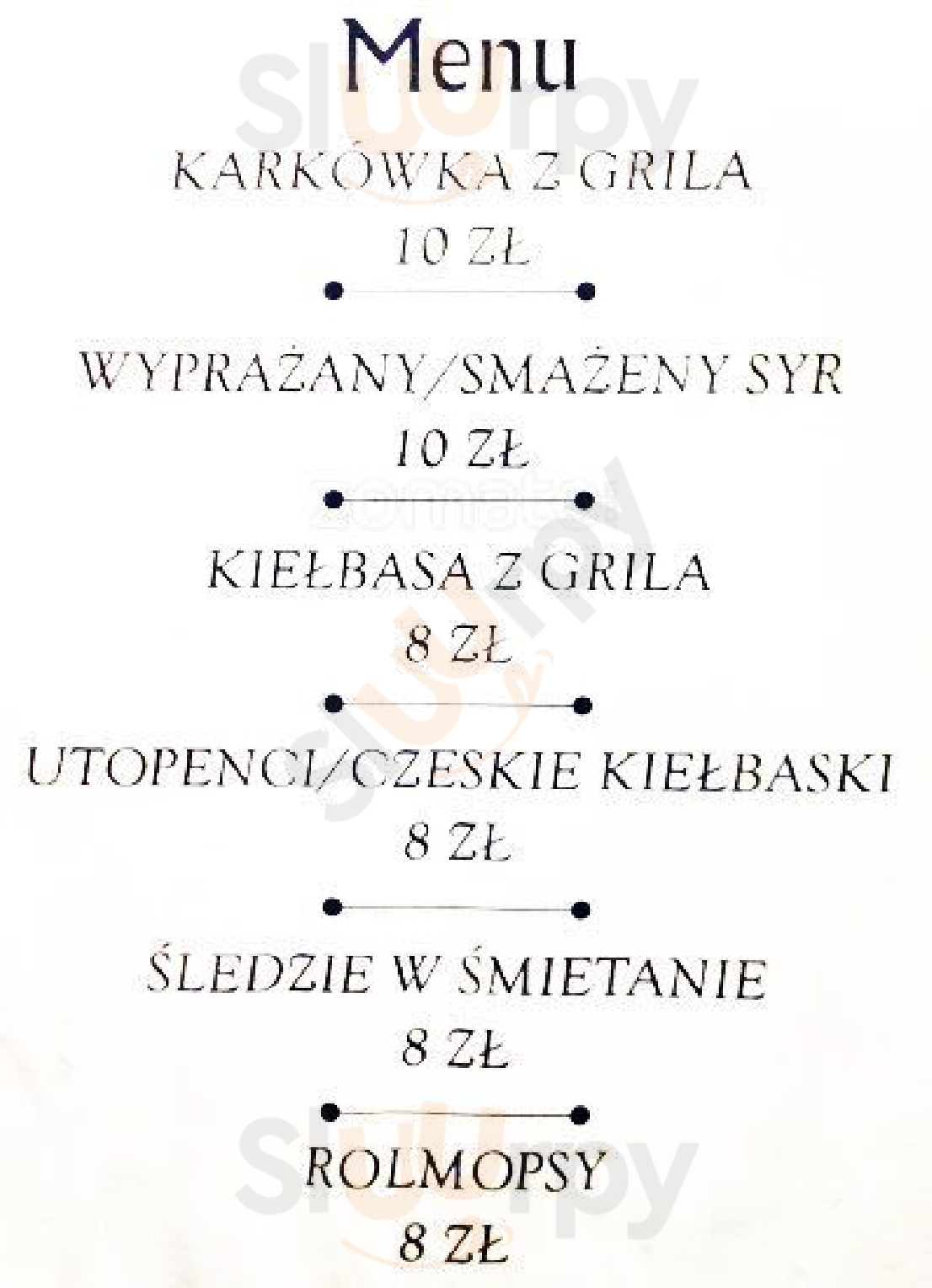 U Jozina Kraków Menu - 1