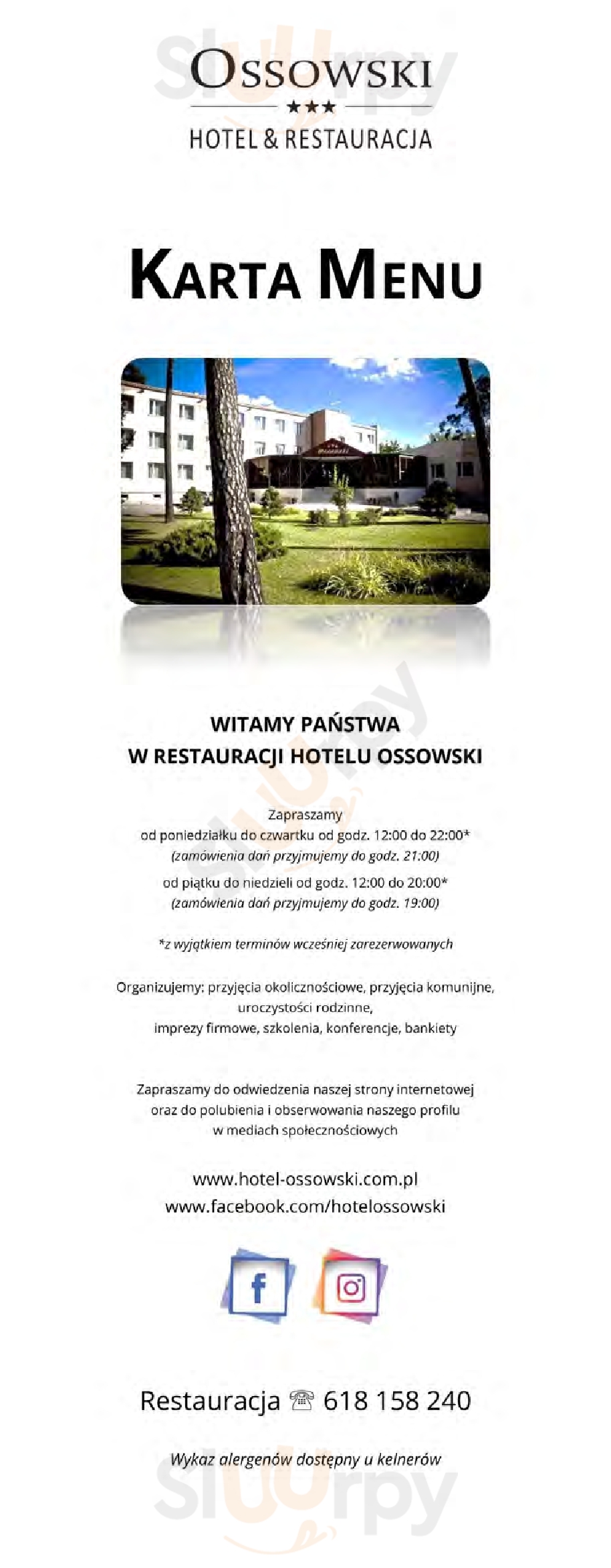 Ossowski Kobylnica Menu - 1