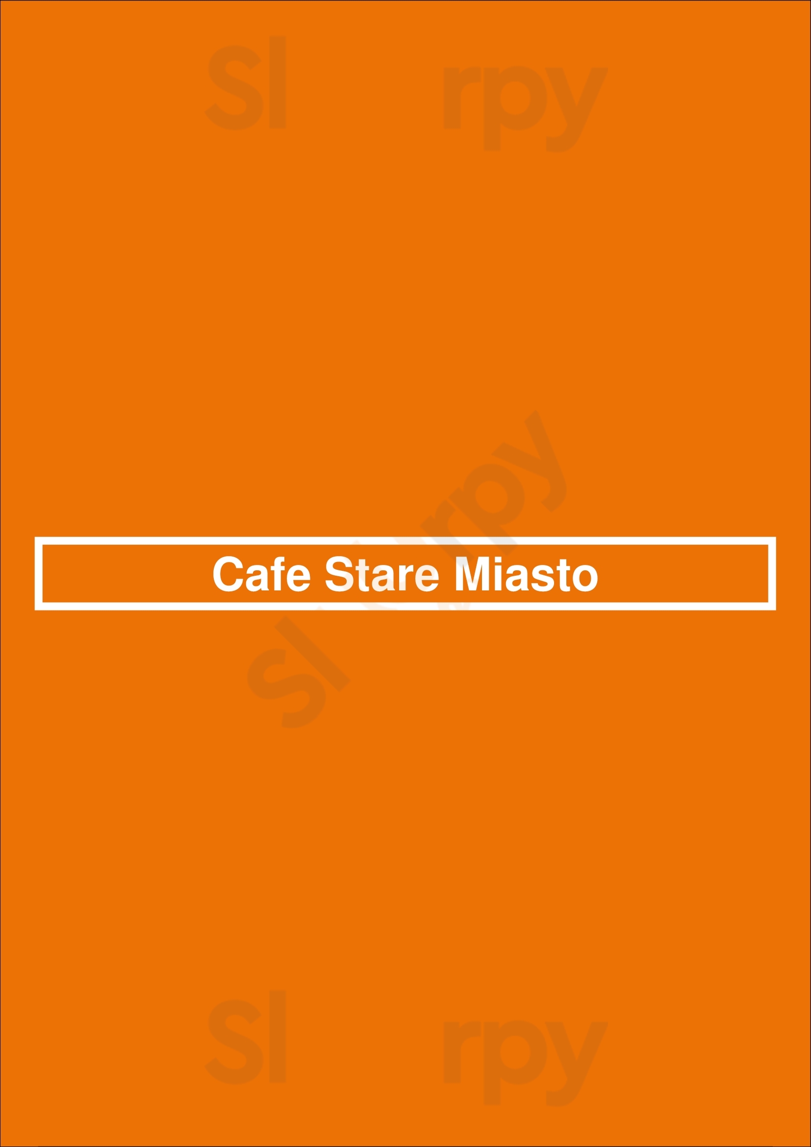 Cafe Stare Miasto Kraków Menu - 1