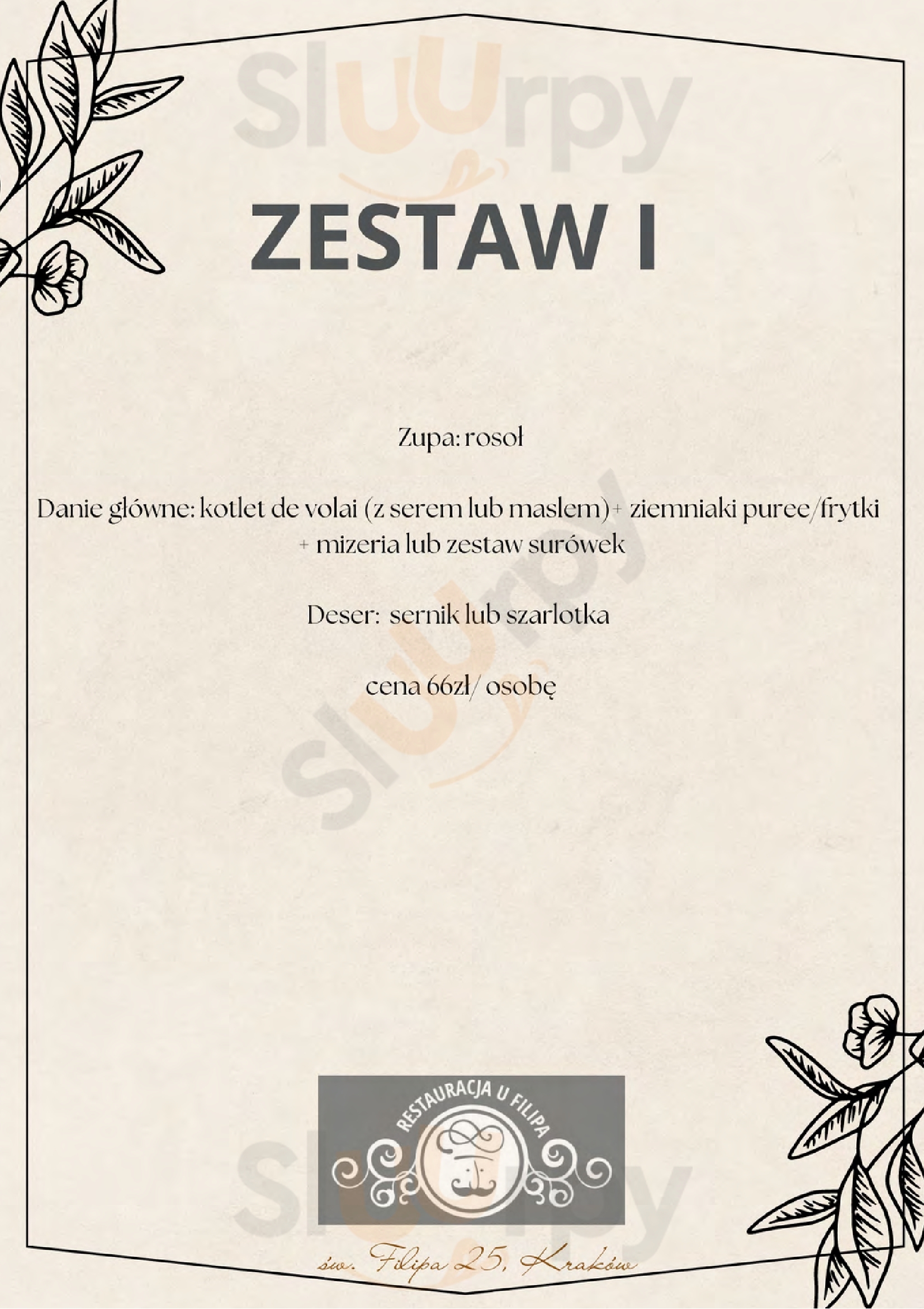 Restauracja U Filipa Kraków Menu - 1