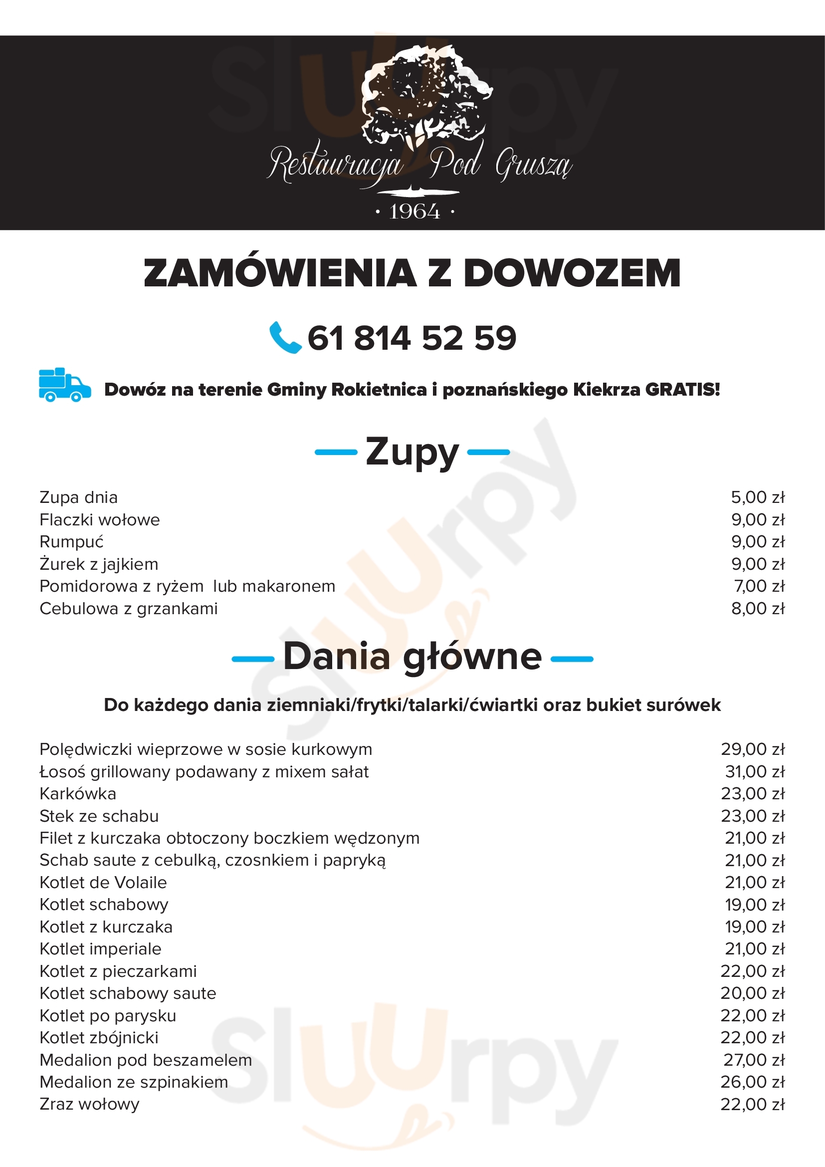 Restauracja Pod Gruszą Rokietnica Menu - 1