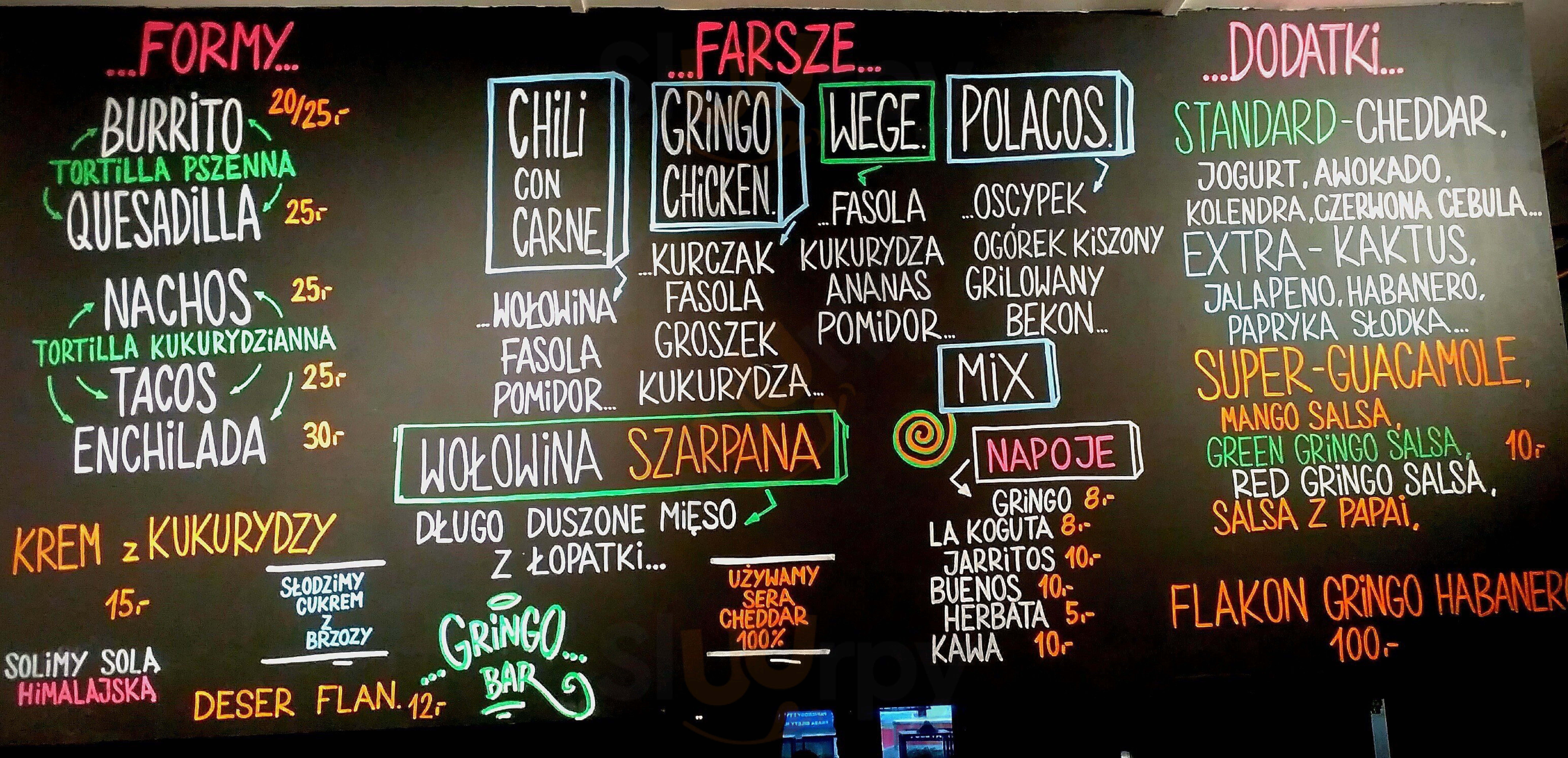 Gringo Bar Food & Restaurant Poznań Menu - 1