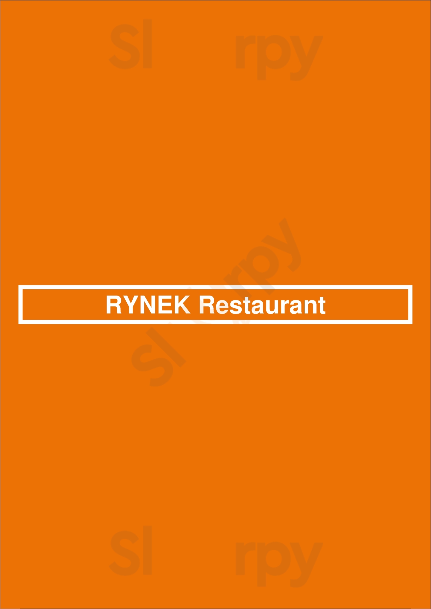 Rynek Restaurant Poznań Menu - 1