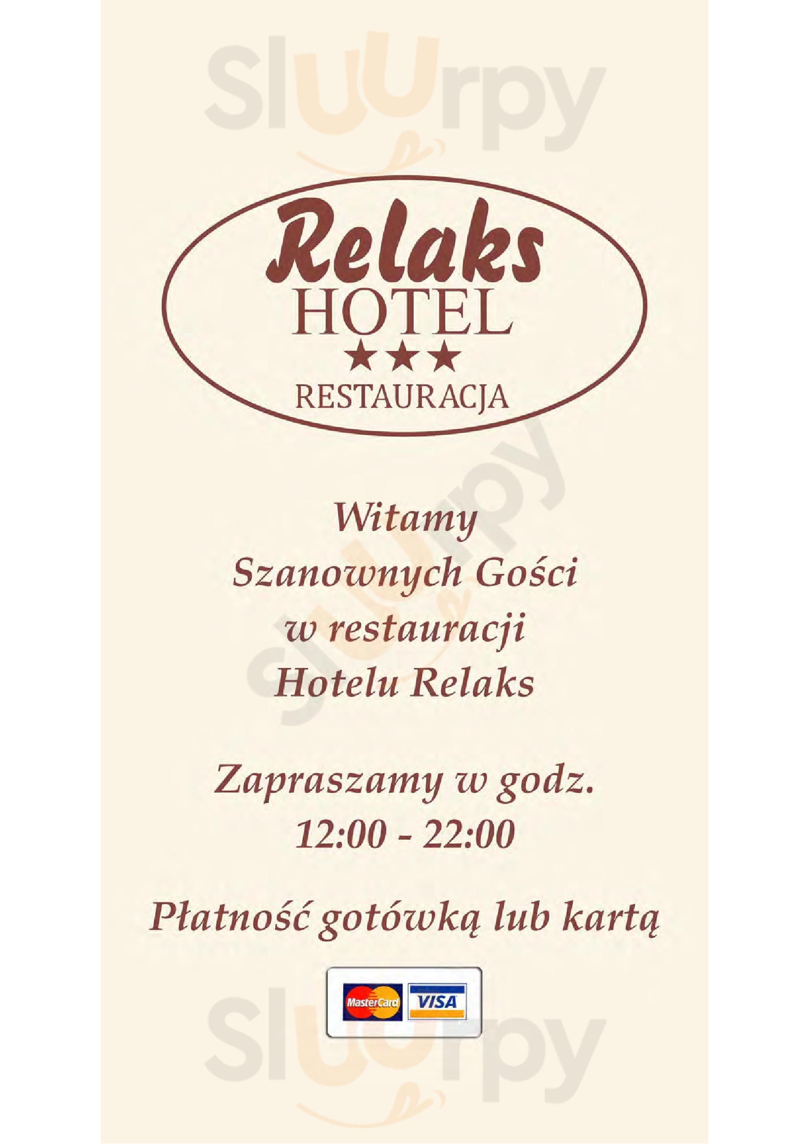 Relaks Restauracja Wiązowna Menu - 1