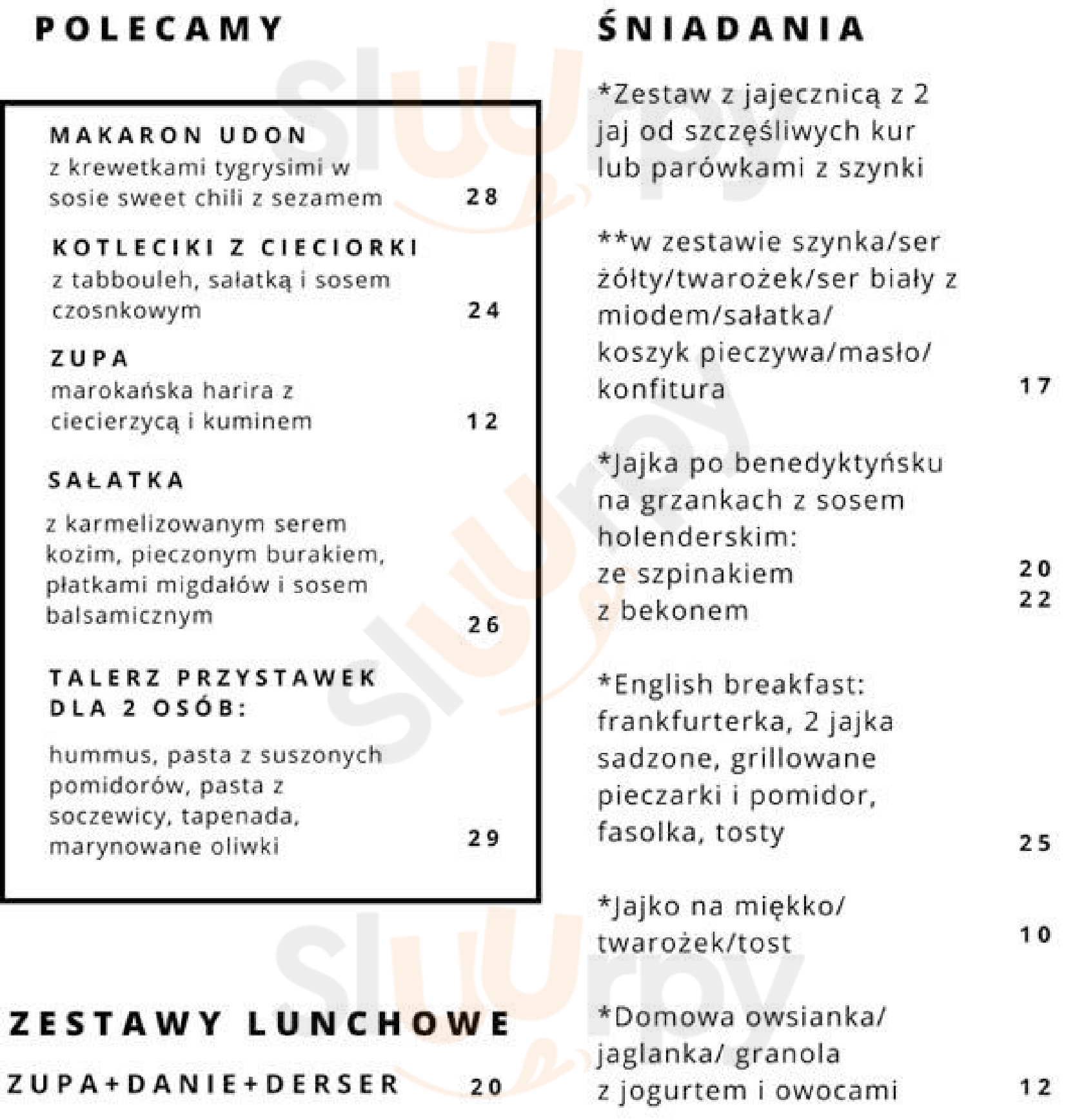 Kubek W Kubek Cafe Warszawa Menu - 1