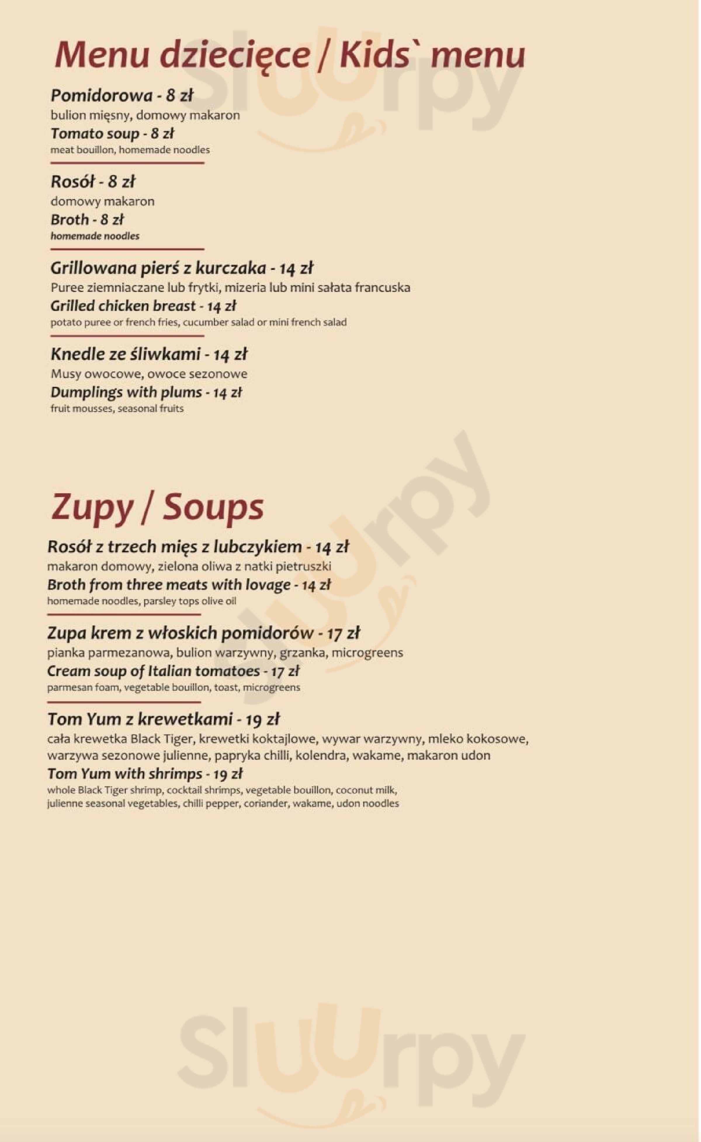 Wino Na Widelcu Józefów Menu - 1