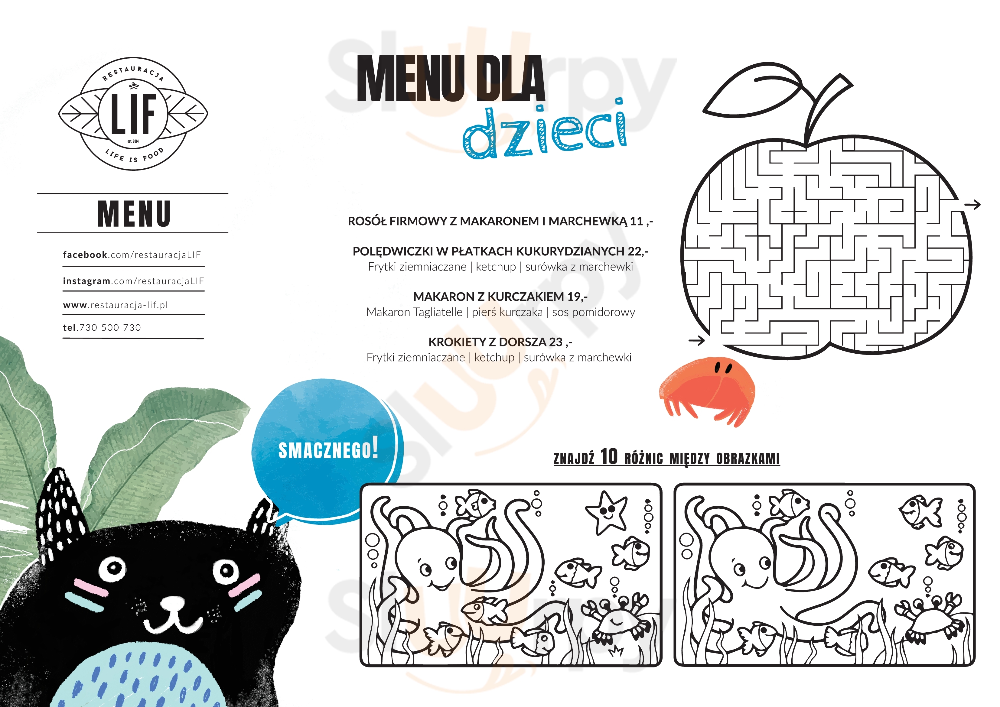 Restauracja Lif Warszawa Menu - 1