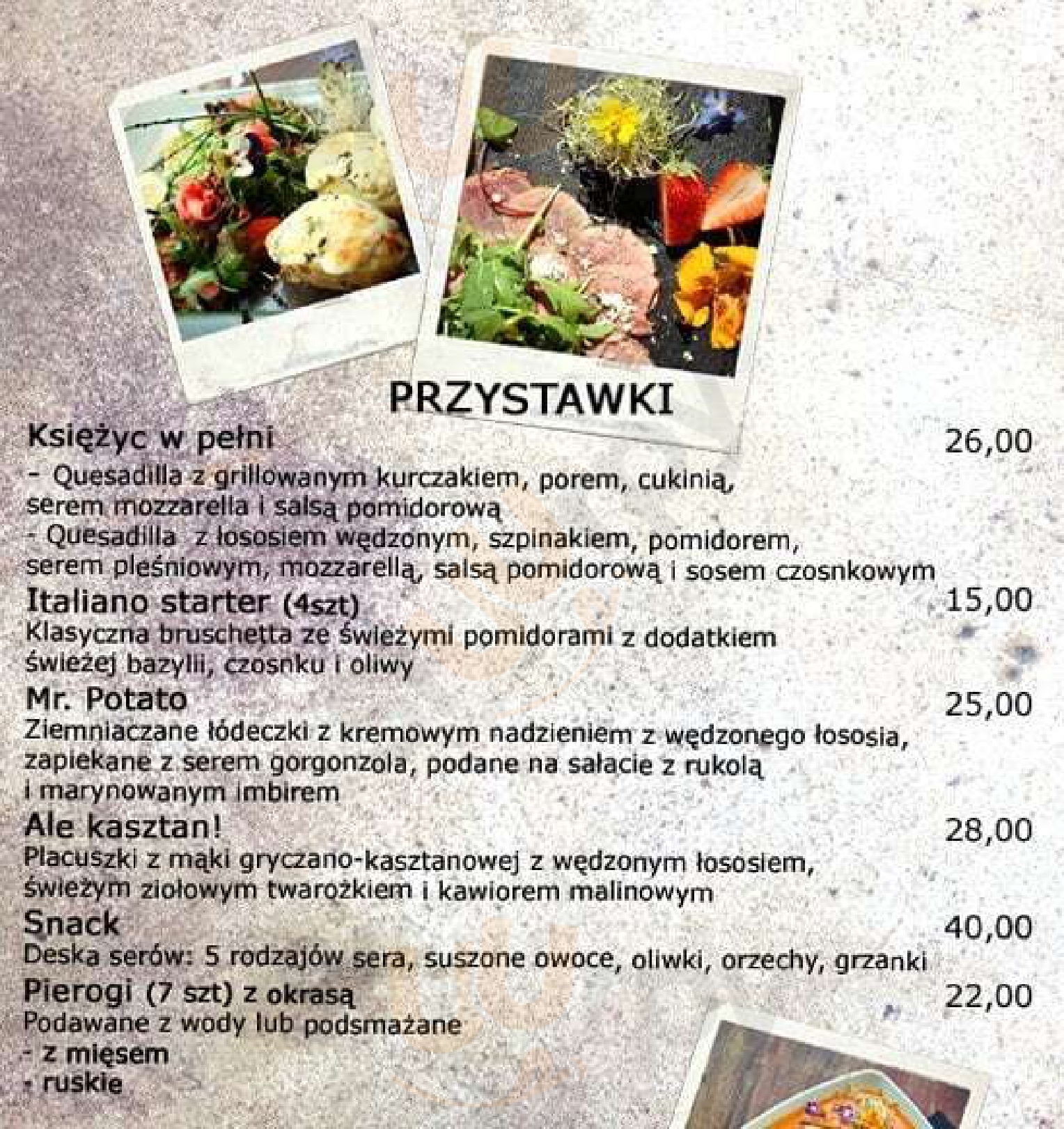 Restauracja Loft Warszawa Menu - 1