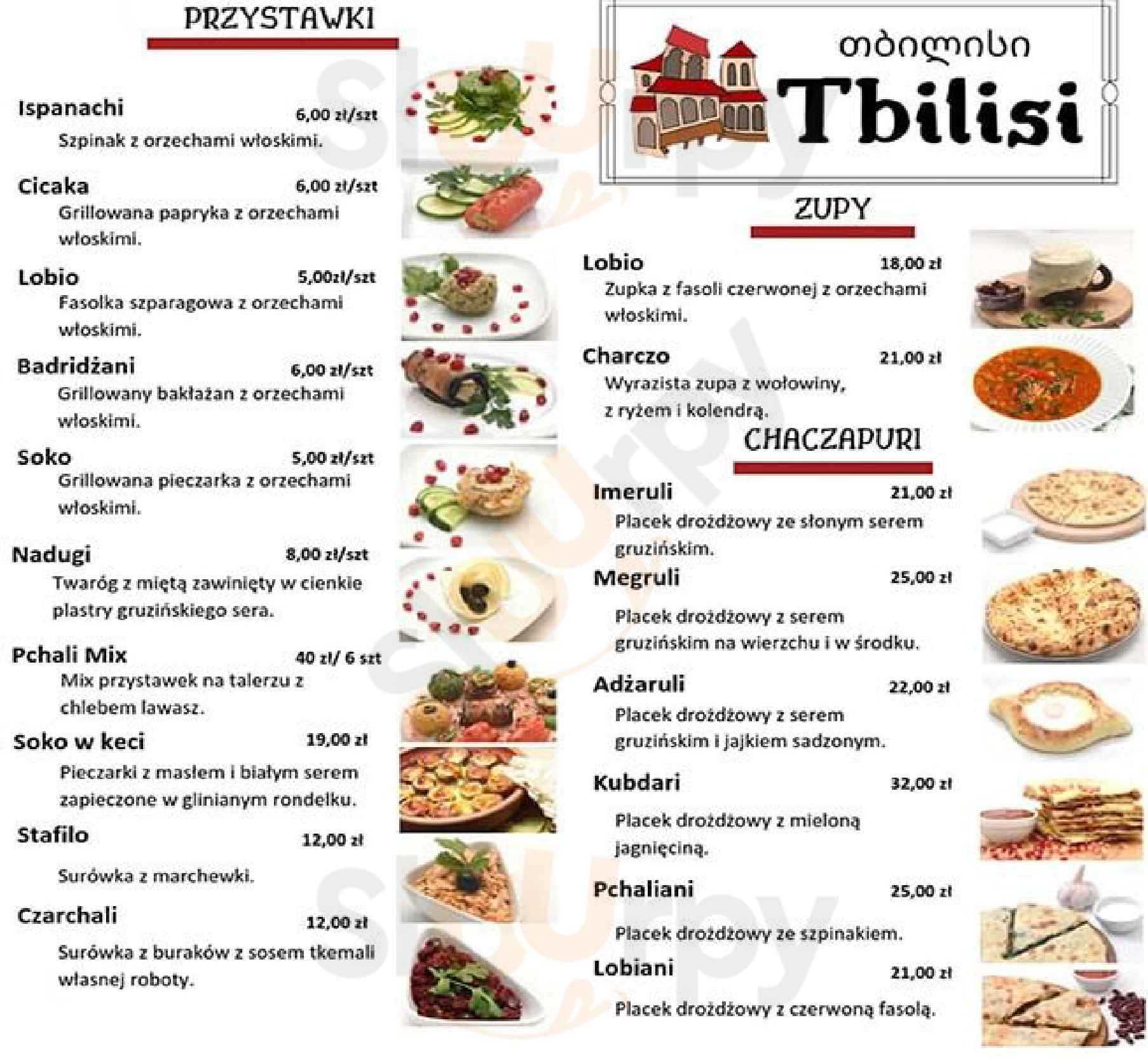 Restauracja Tbilisi Warszawa Menu - 1