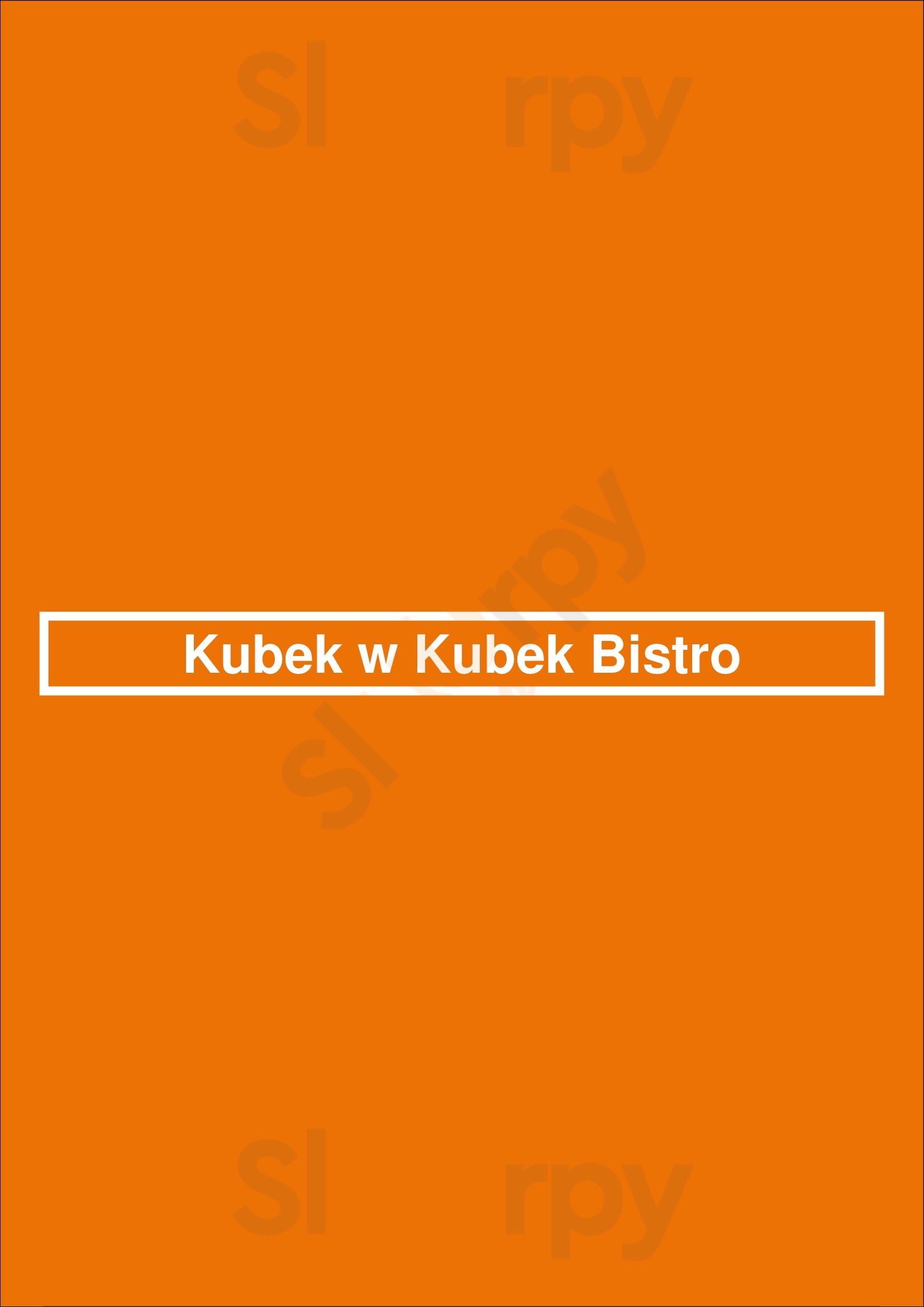 Kubek W Kubek Bistro Warszawa Menu - 1