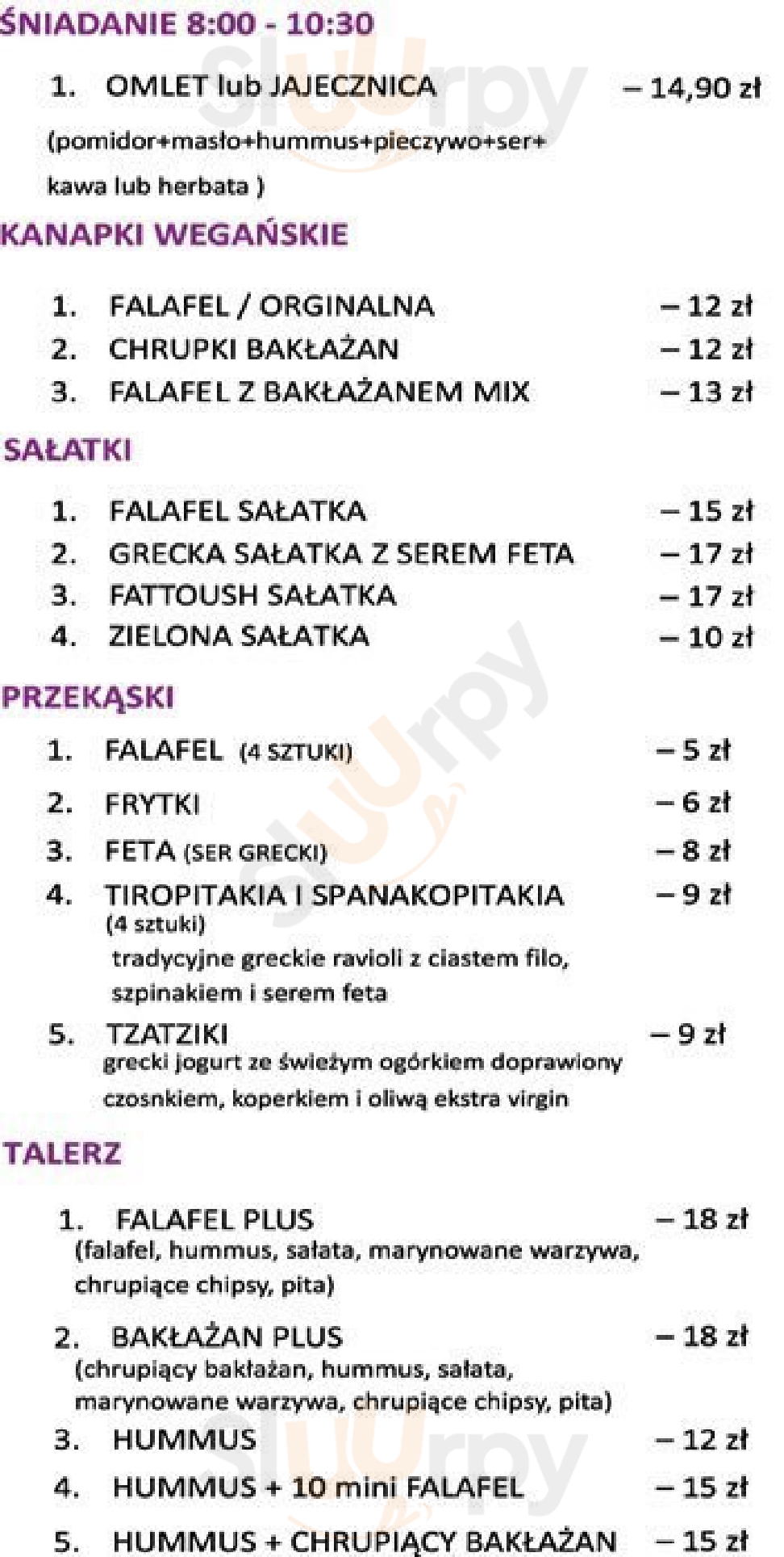 Falafel Plus Warszawa Menu - 1