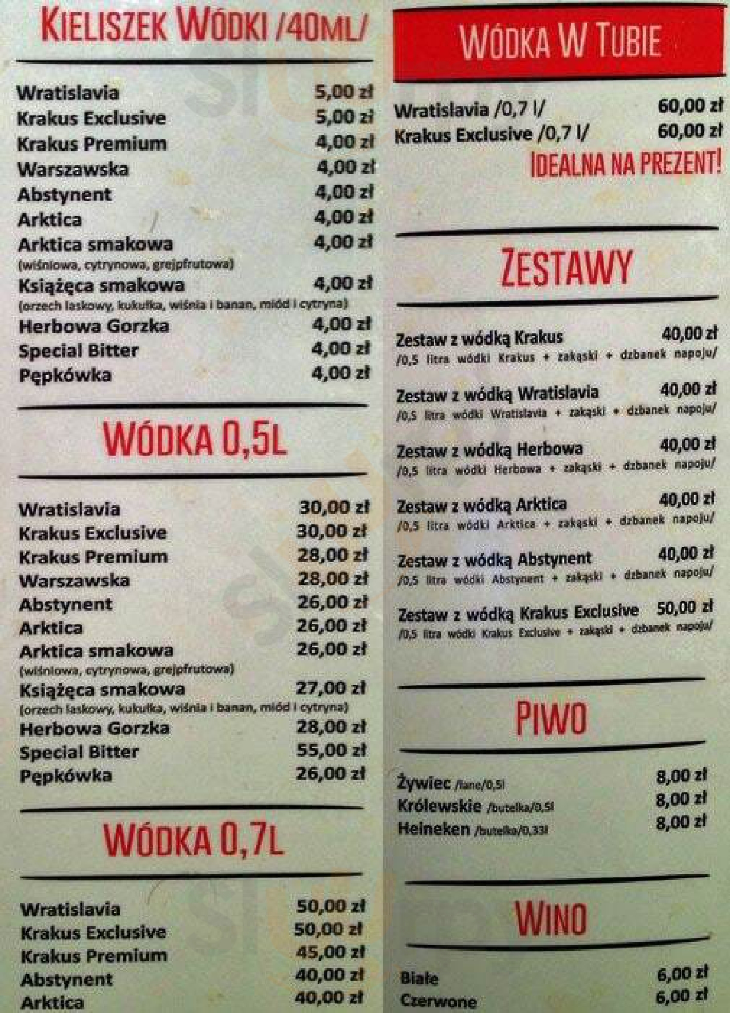 Restauracja Ojczysta Czysta Warszawa Menu - 1