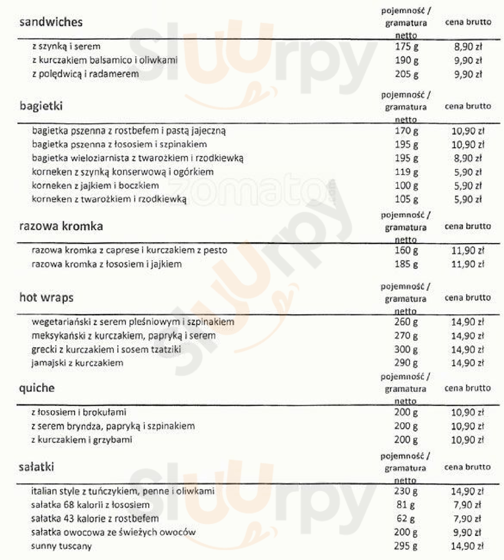 Costa Coffee Wilanów Warszawa Menu - 1