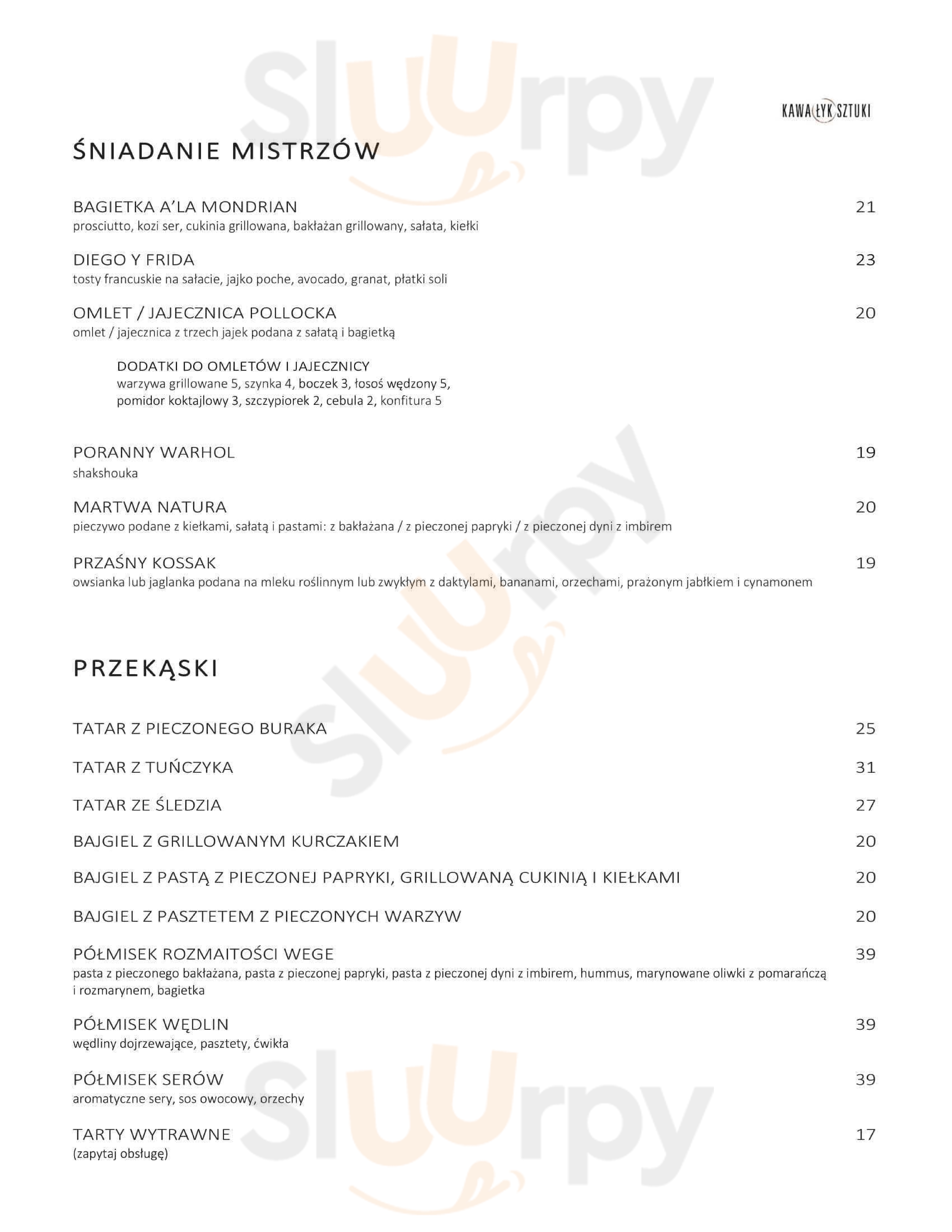 Kawałyksztuki Warszawa Menu - 1