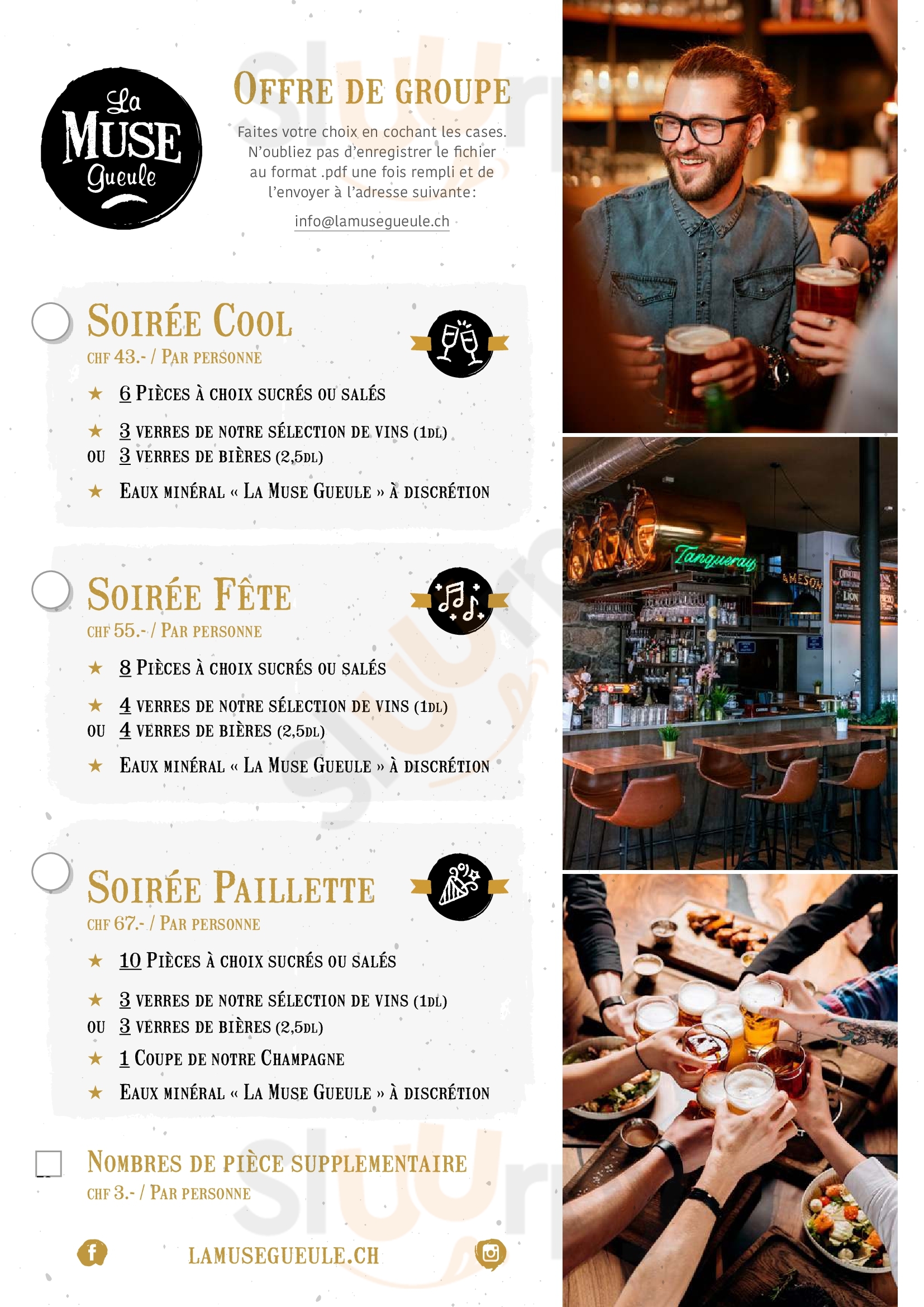 La Muse Gueule Genf Menu - 1