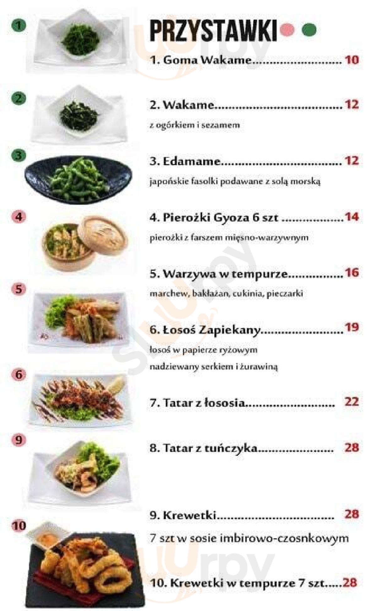 Kwitnąca Wiśnia Sushi Warszawa Menu - 1