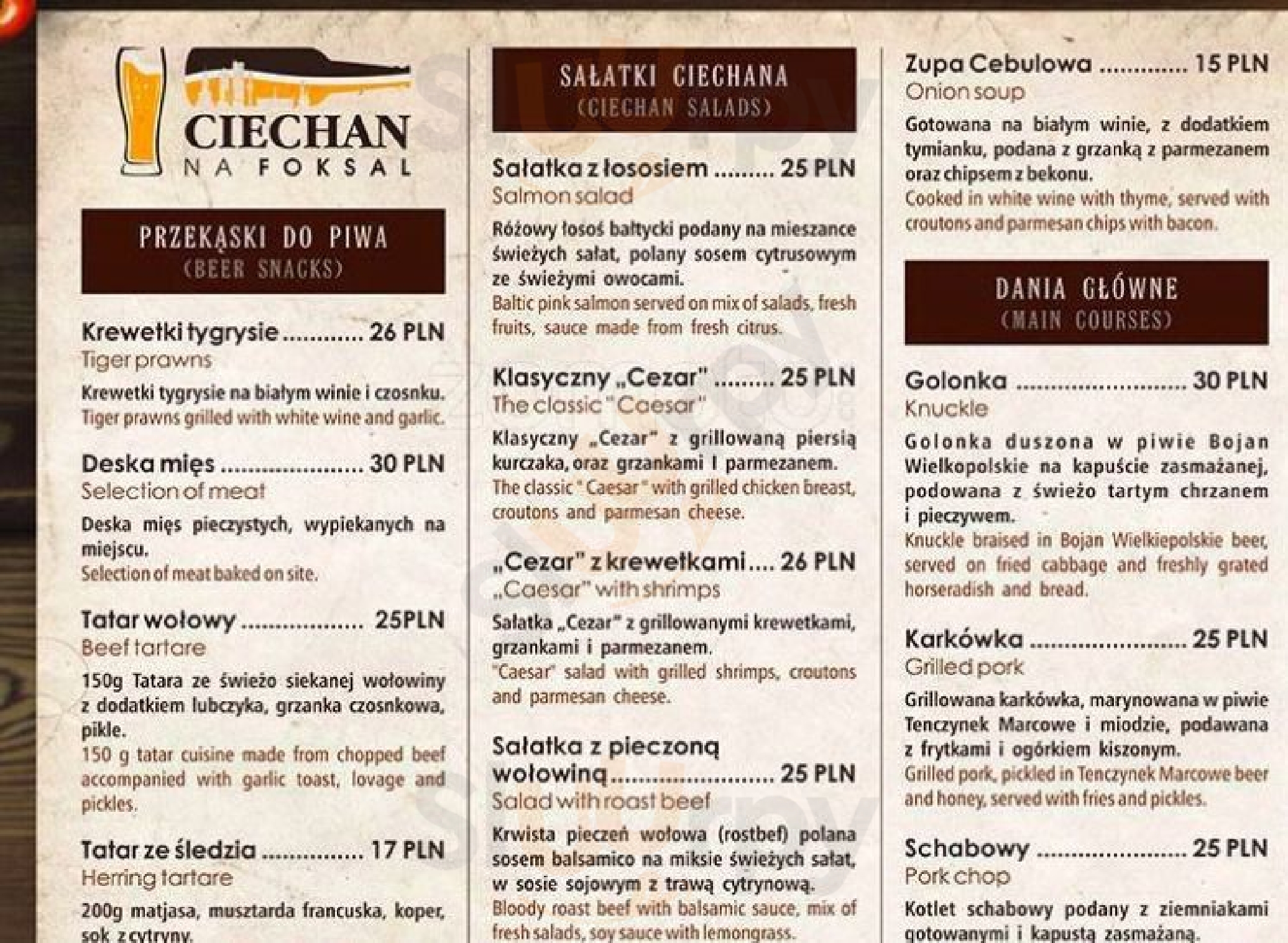 Ciechan Na Foksal Warszawa Menu - 1