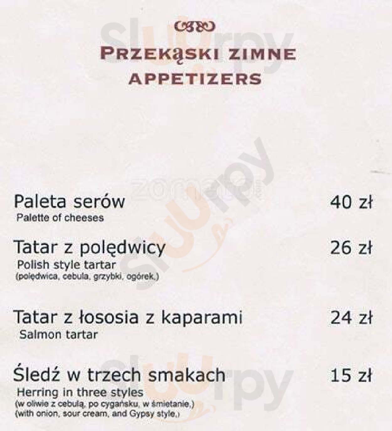 Restauracja Old Capri Warszawa Menu - 1