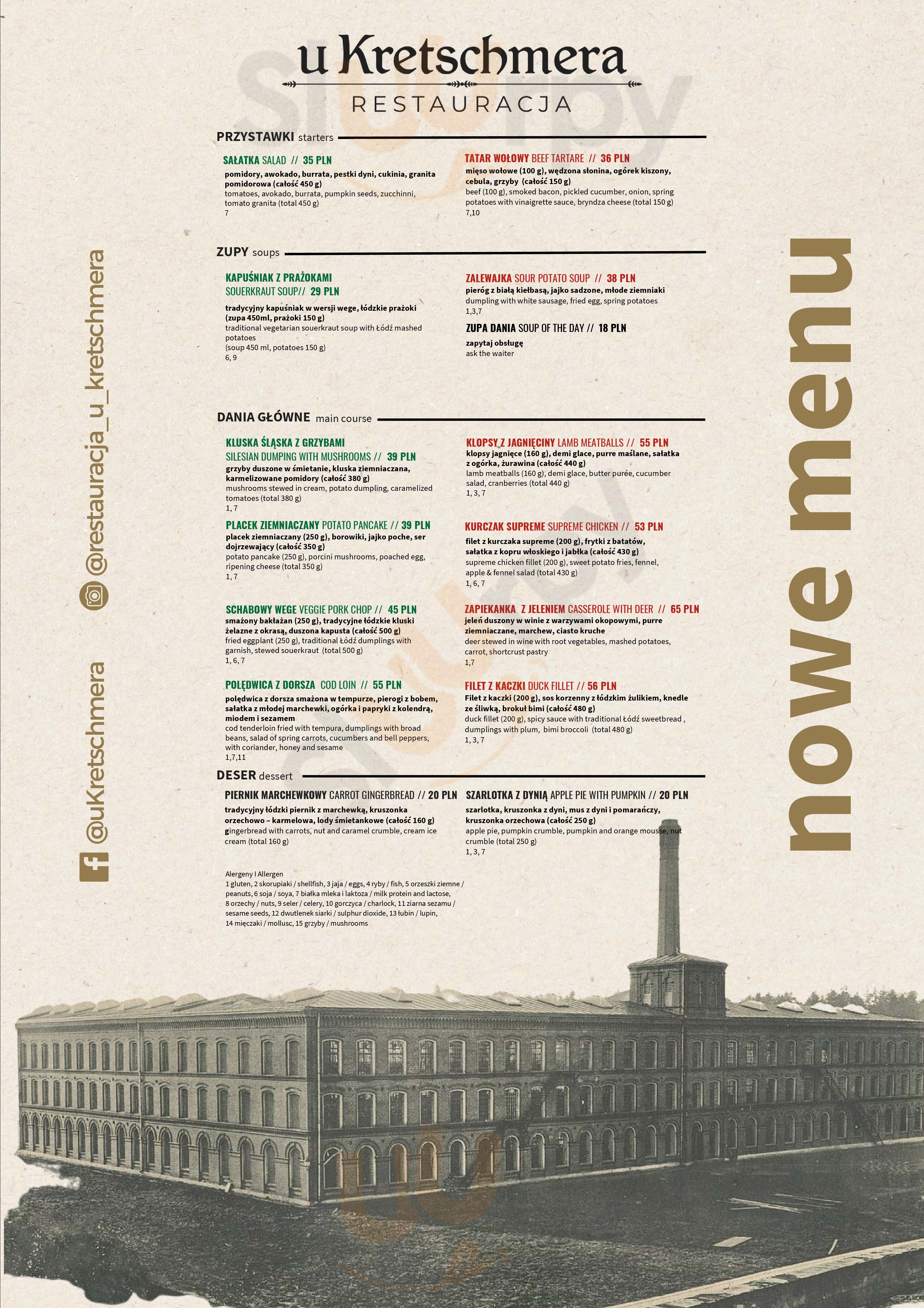 Main Menu - U Kretschmera