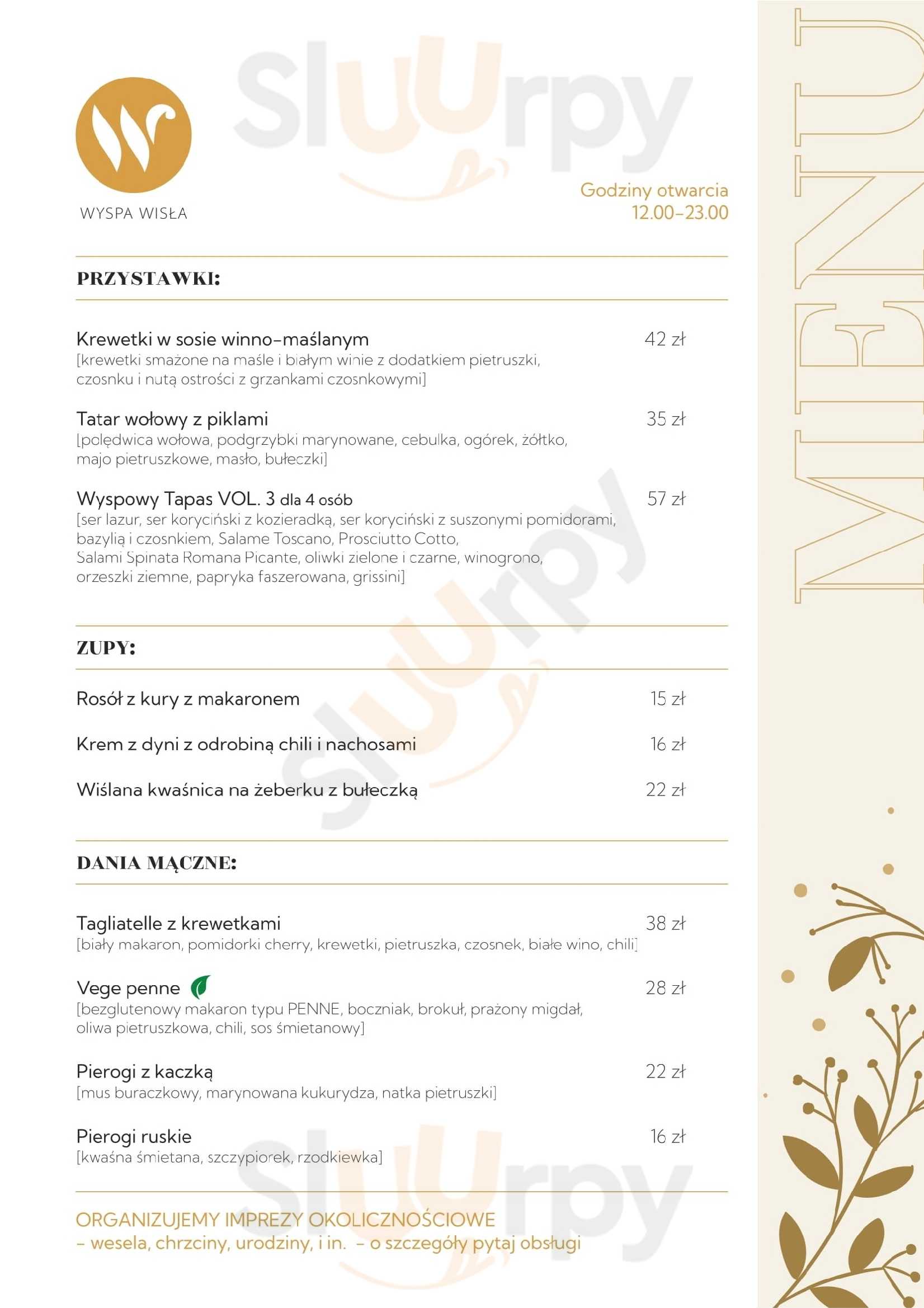 Wyspa Wisla Stężyca Menu - 1