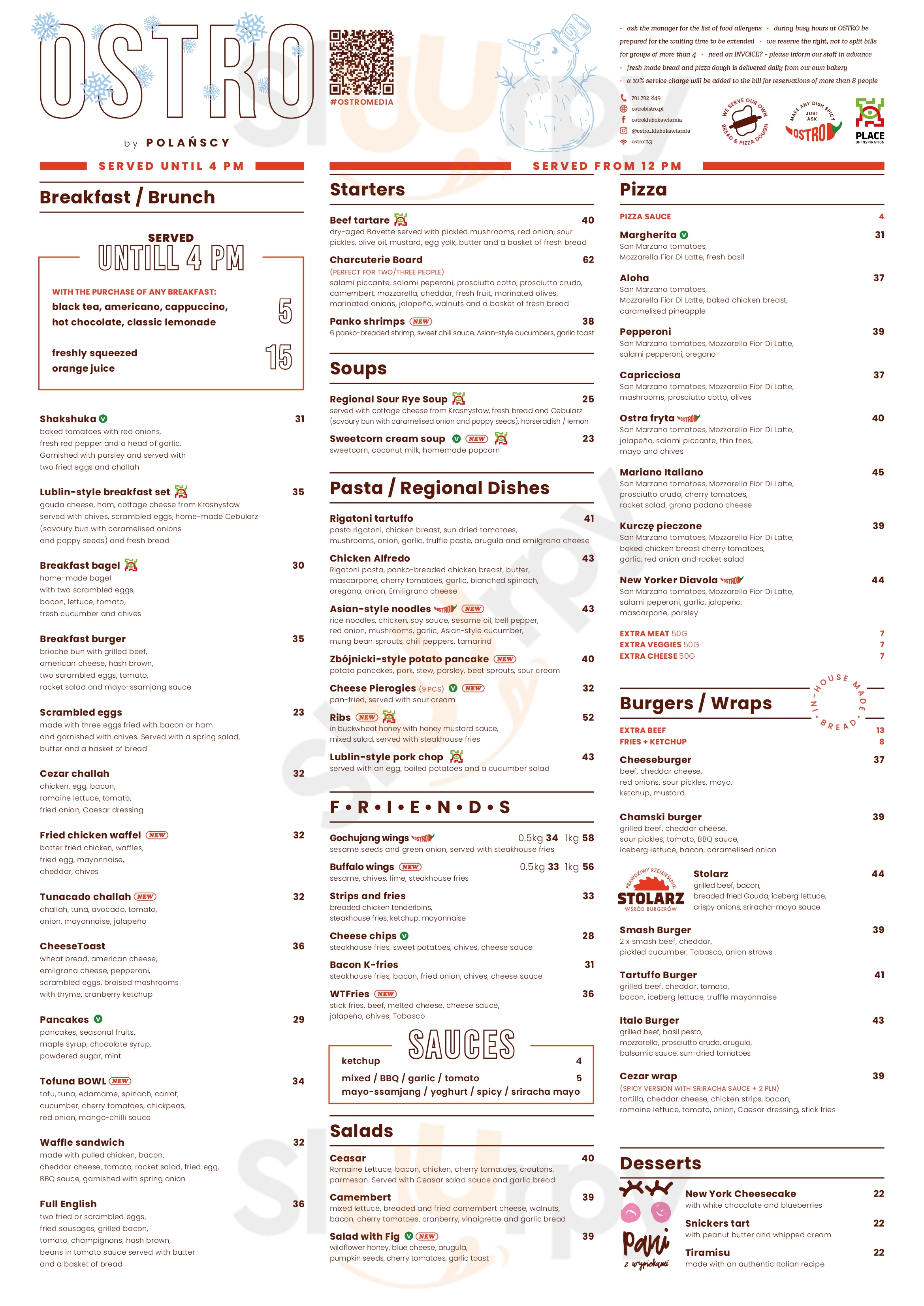 Ostro Klubokawiarnia Lublin Menu - 1