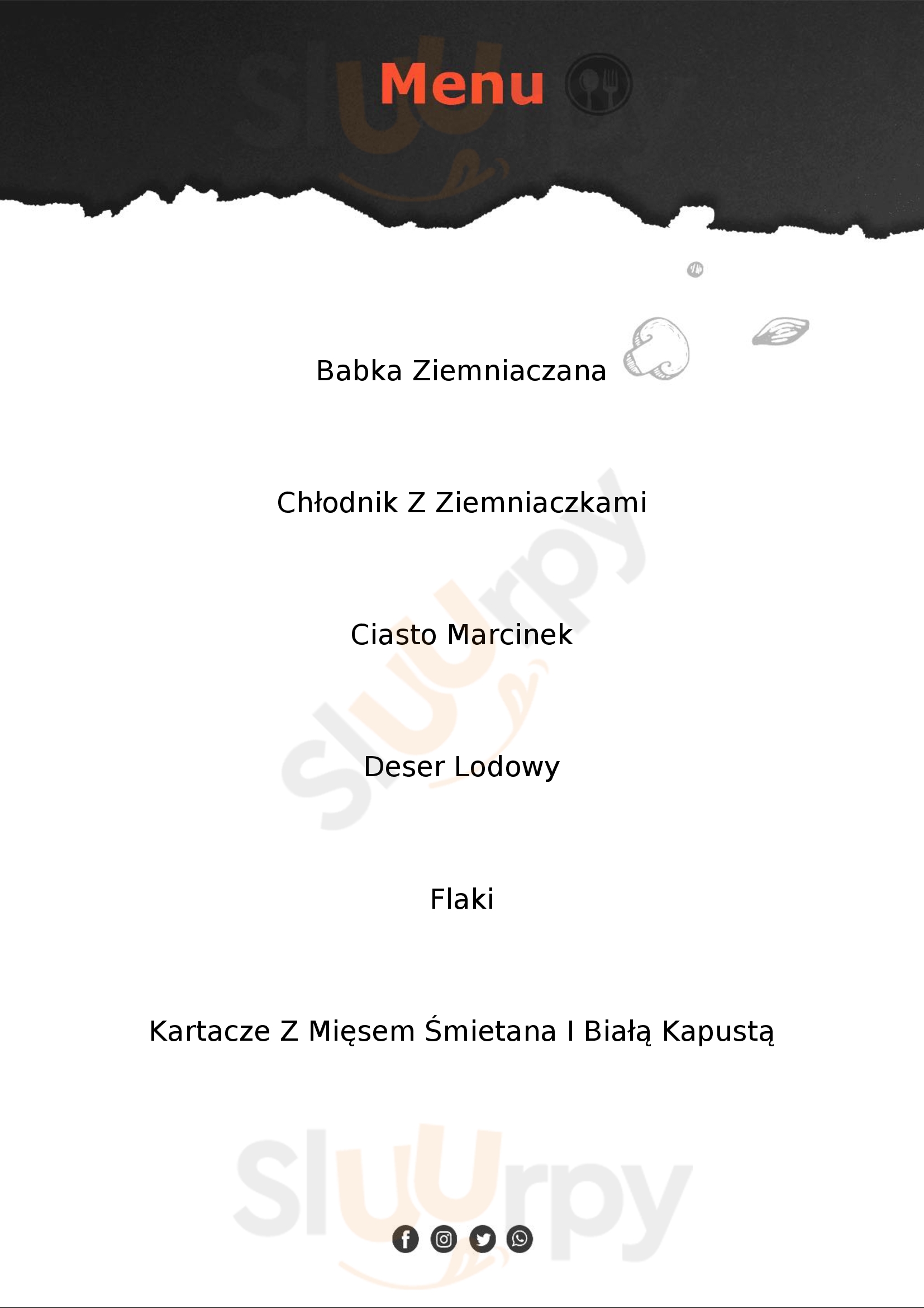 Gospoda Pod Żubrem Białowieża Menu - 1