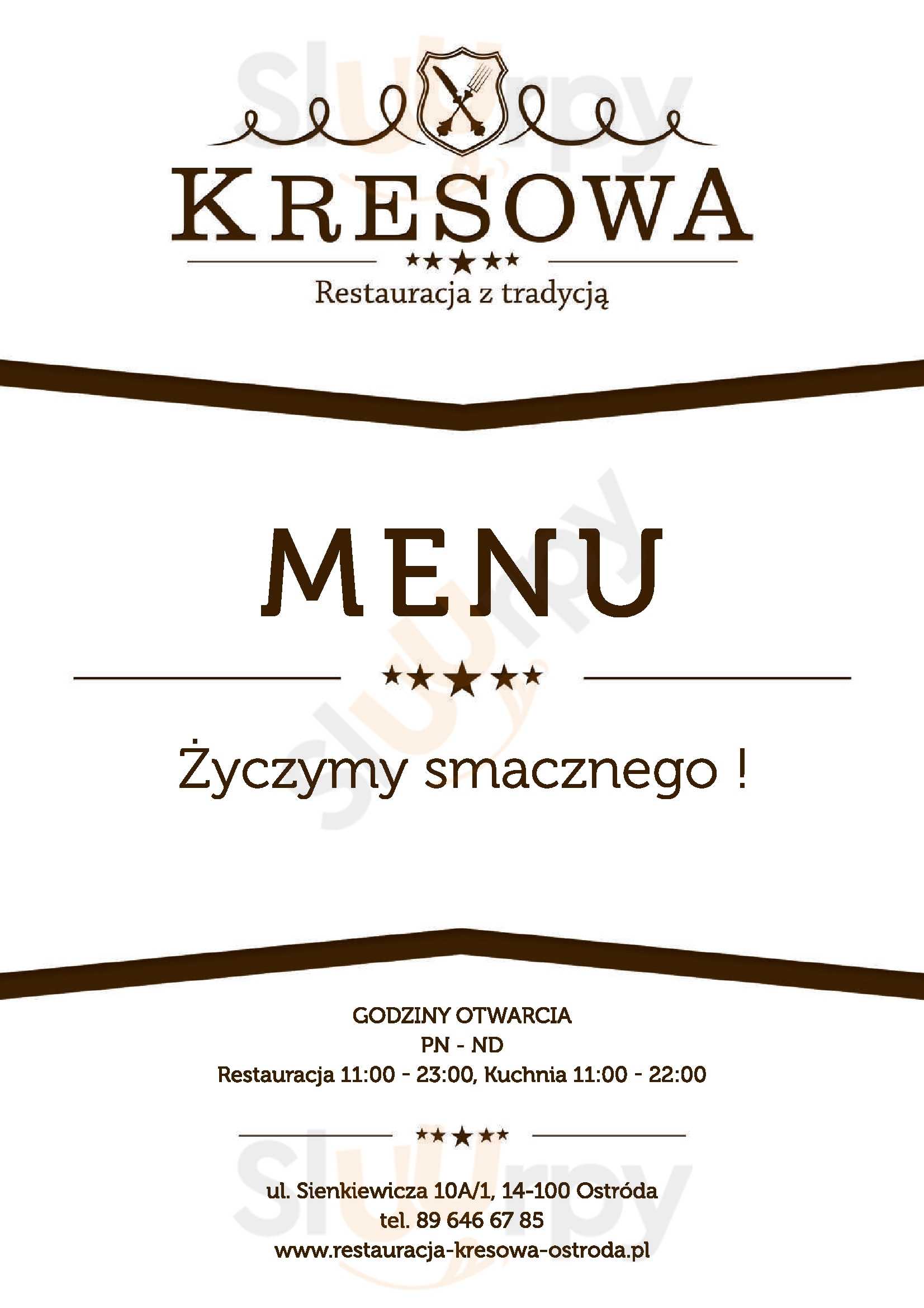 Restauracja Kresowa Ostróda Menu - 1