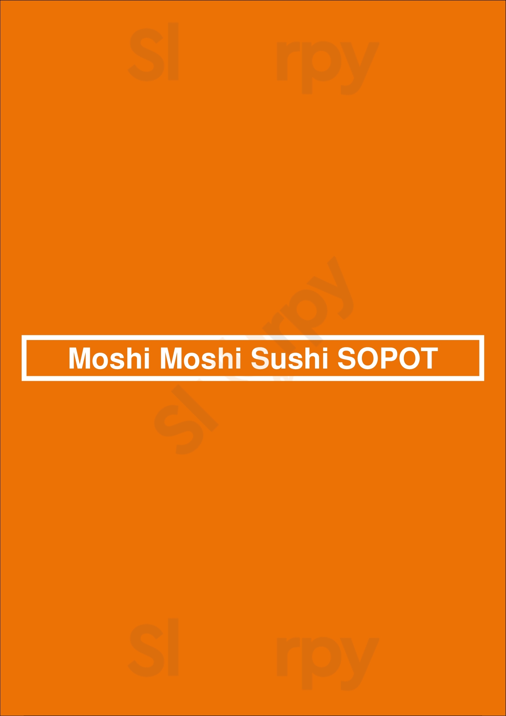 Moshi Moshi Sushi Sopot Sopot Menu - 1
