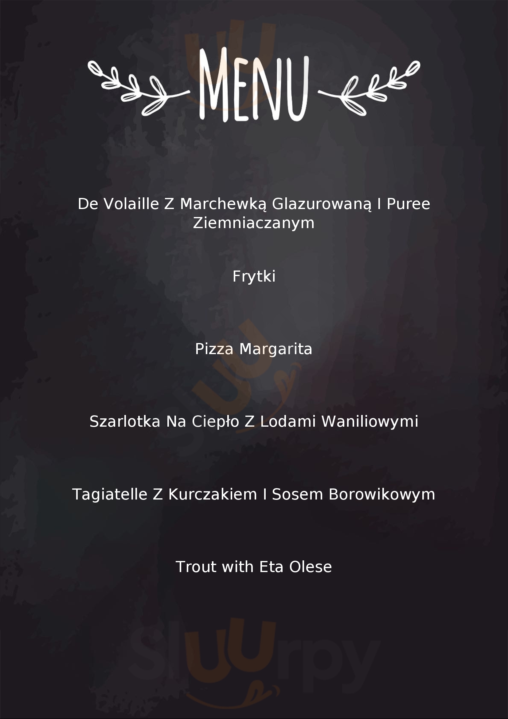 Na Rozdrożu Bolszewo Menu - 1