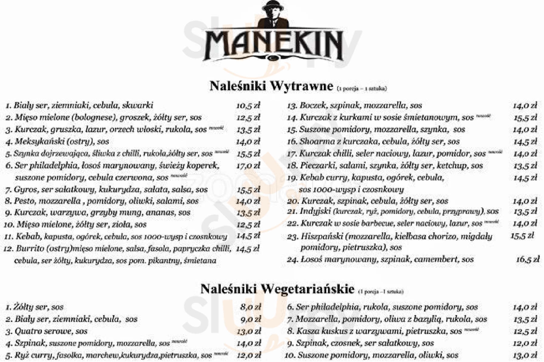 Manekin Poznań Menu - 1