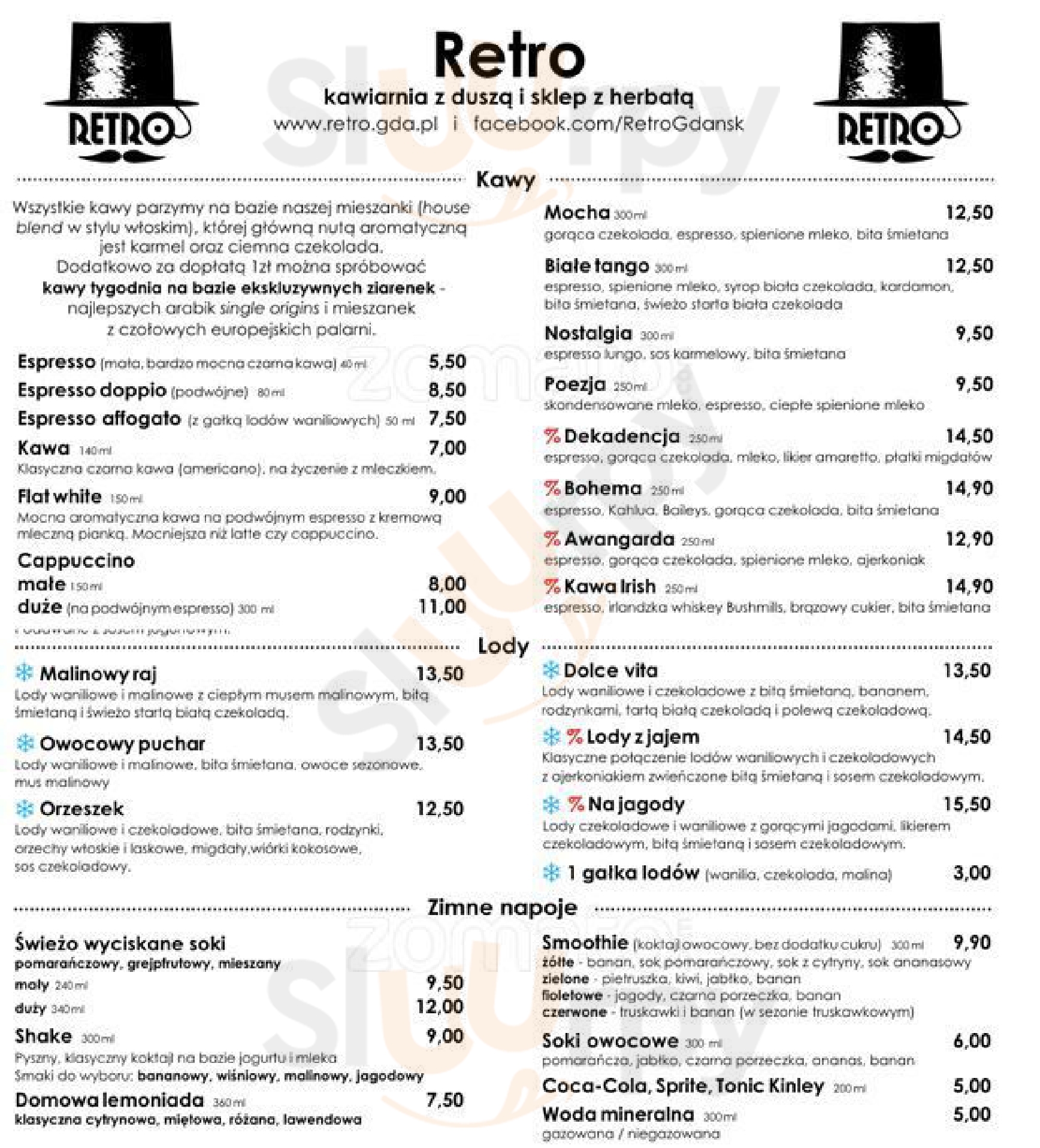 Retro Cafe Gdańsk Menu - 1