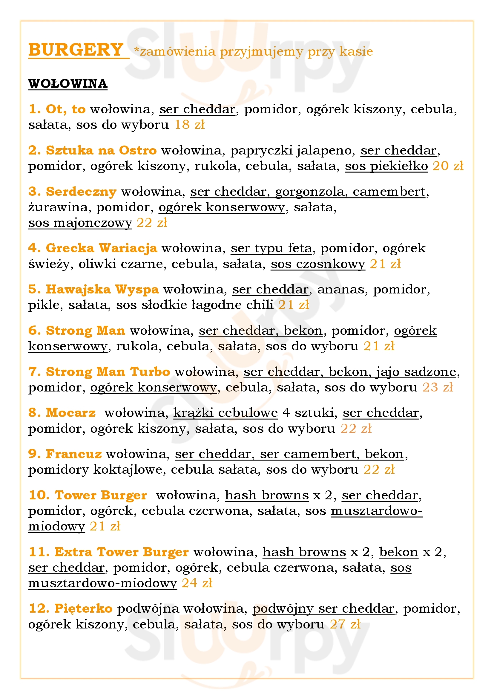 Burgermania Gdańsk Menu - 1