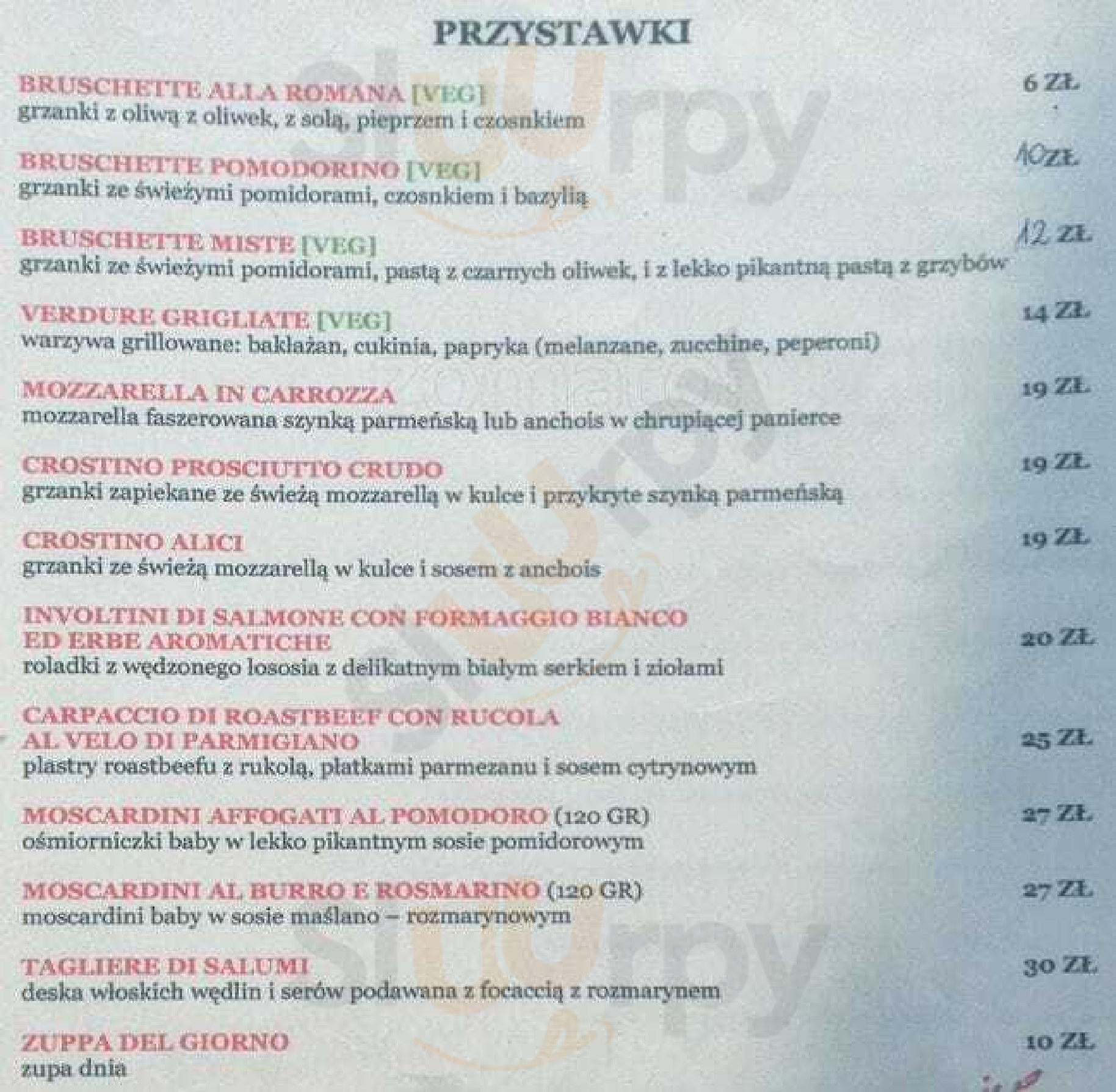 Pomodorino Ristorante Kraków Menu - 1