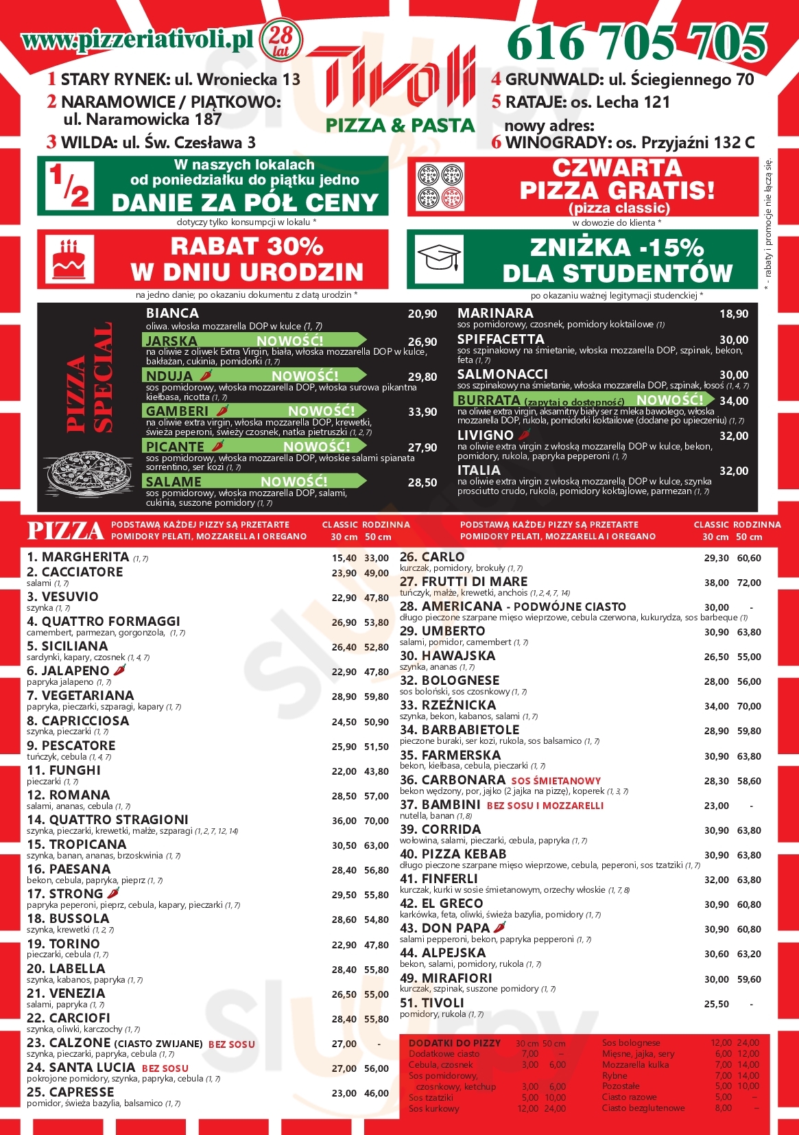 Tivoli Pizzeria Poznań Menu - 1